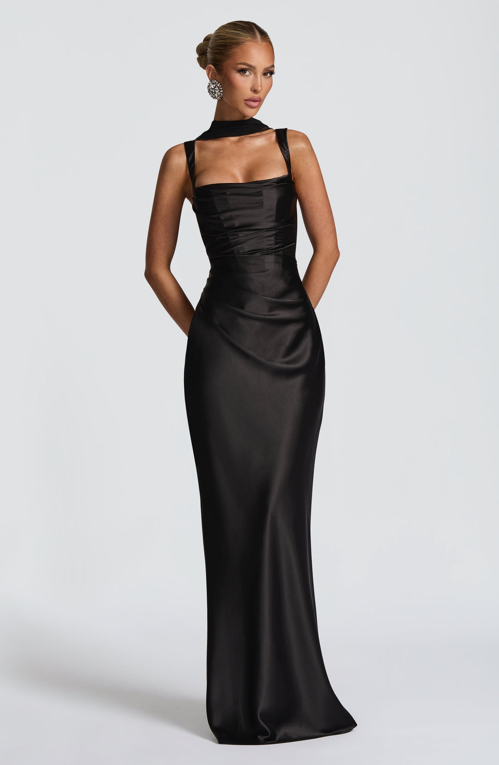 Carlota™ - Vestido Largo de Satén
