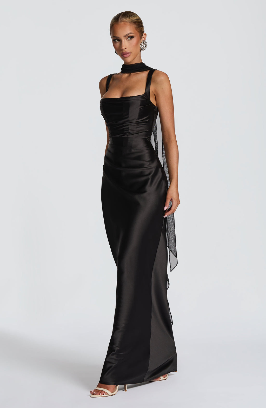 Carlota™ - Vestido Largo de Satén