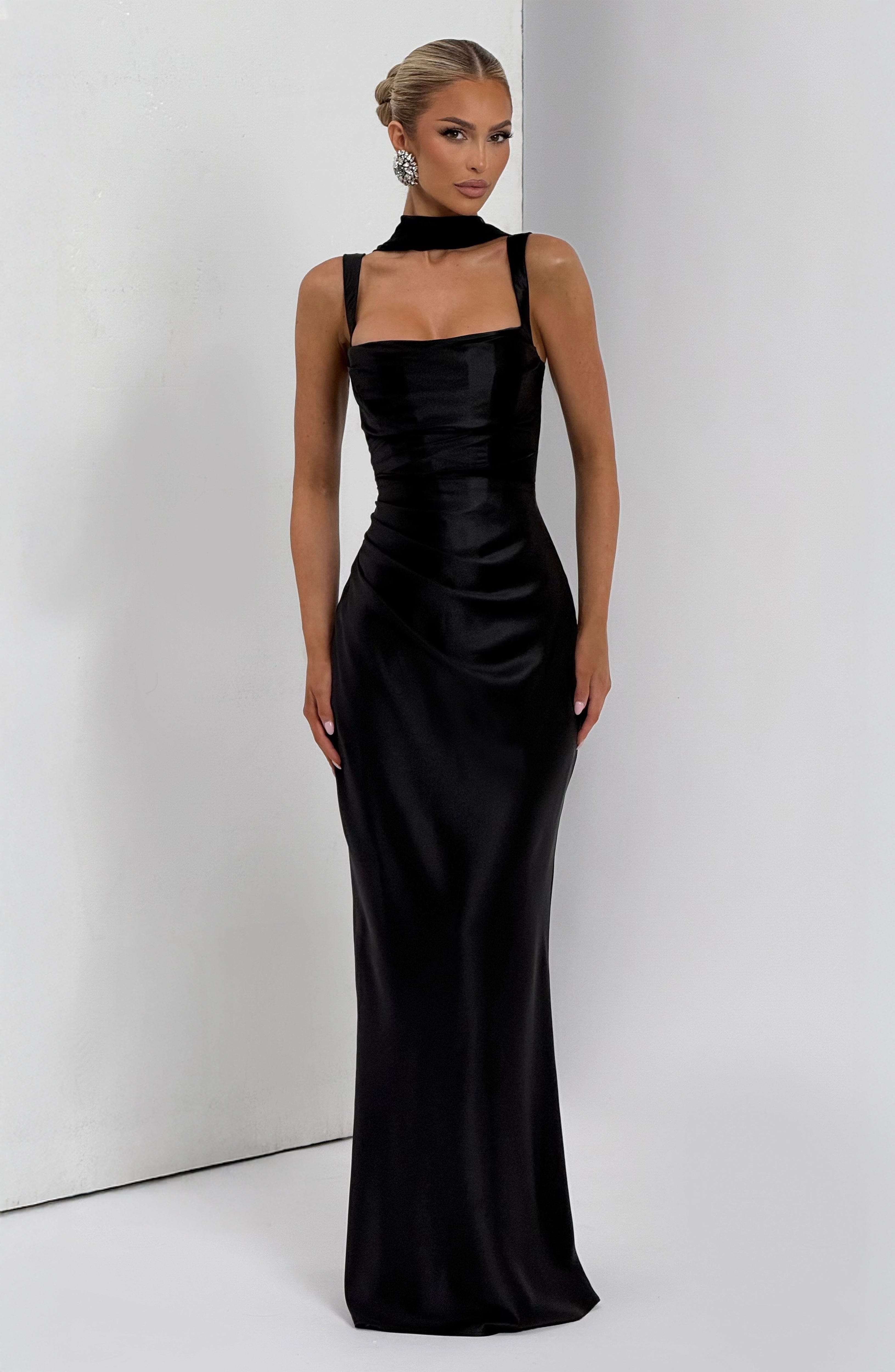 Carlota™ - Vestido Largo de Satén