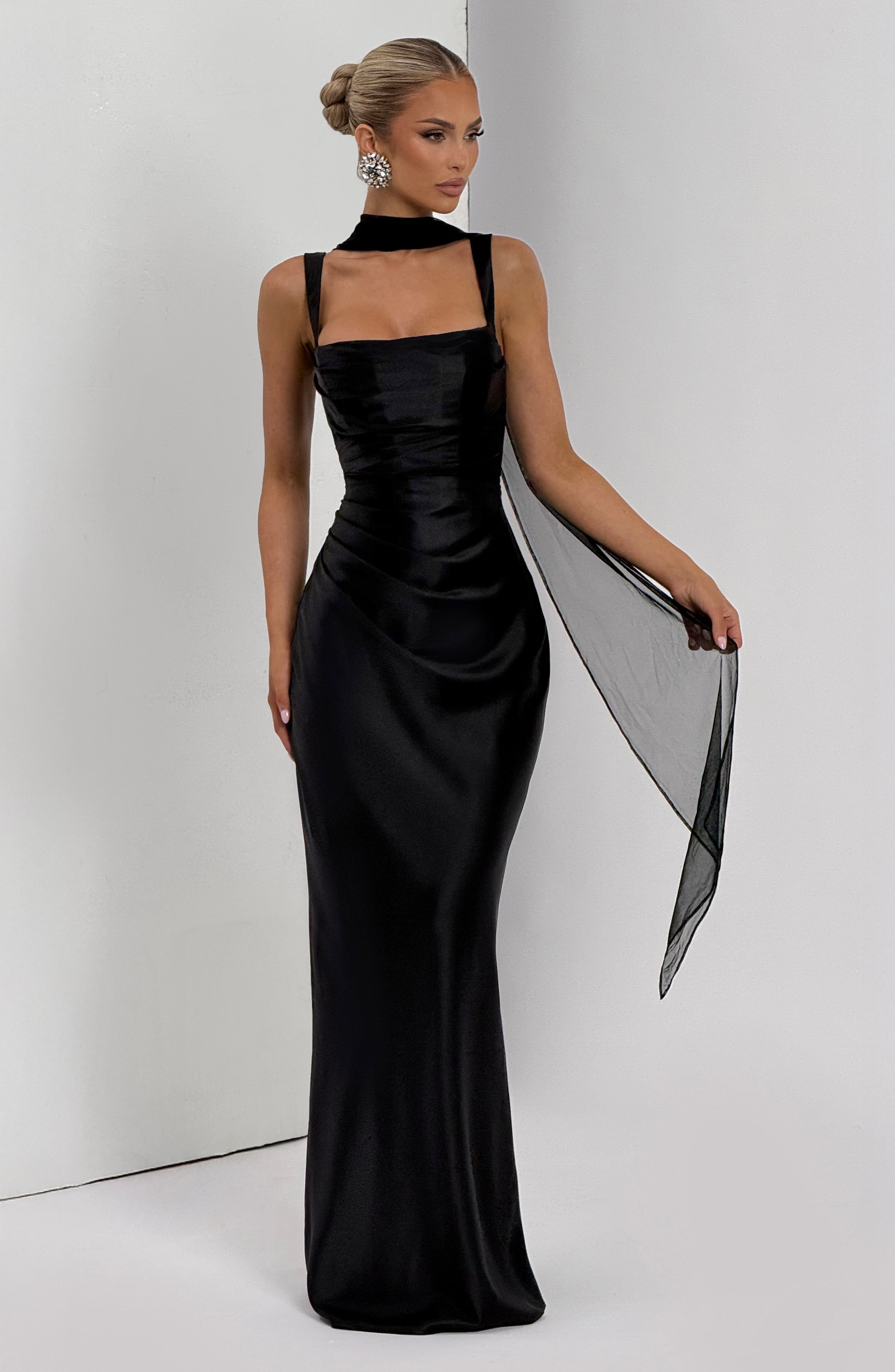 Carlota™ - Vestido Largo de Satén