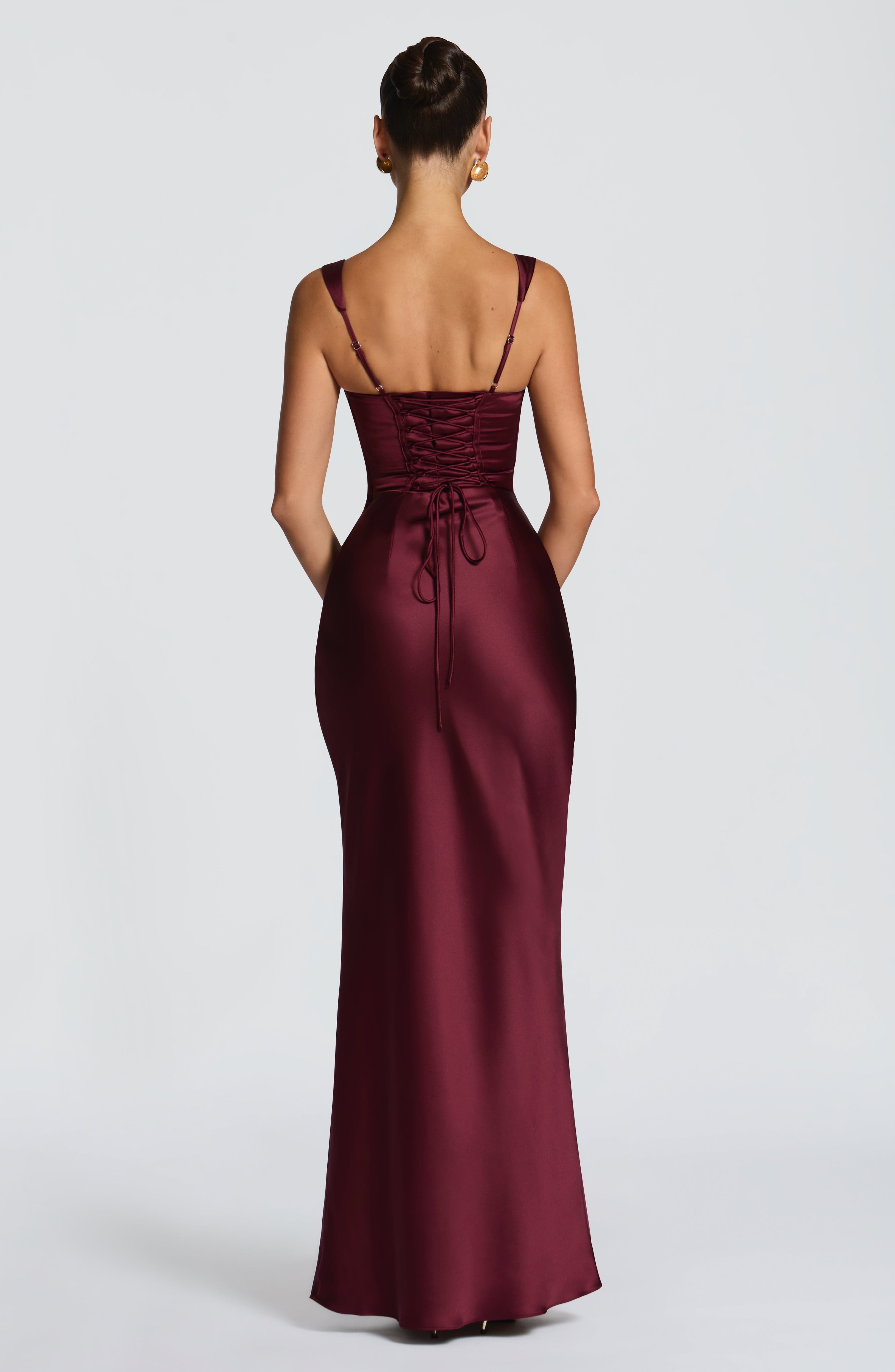 Carlota™ - Vestido Largo de Satén