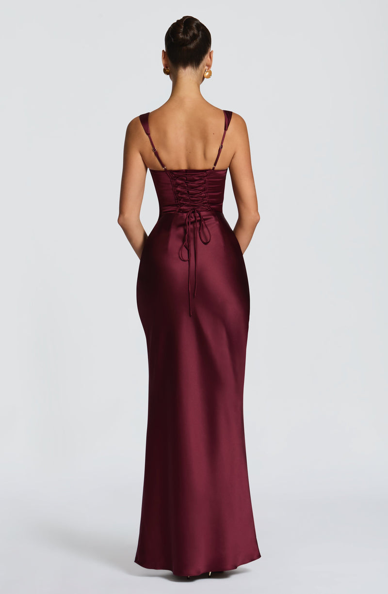 Carlota™ - Vestido Largo de Satén