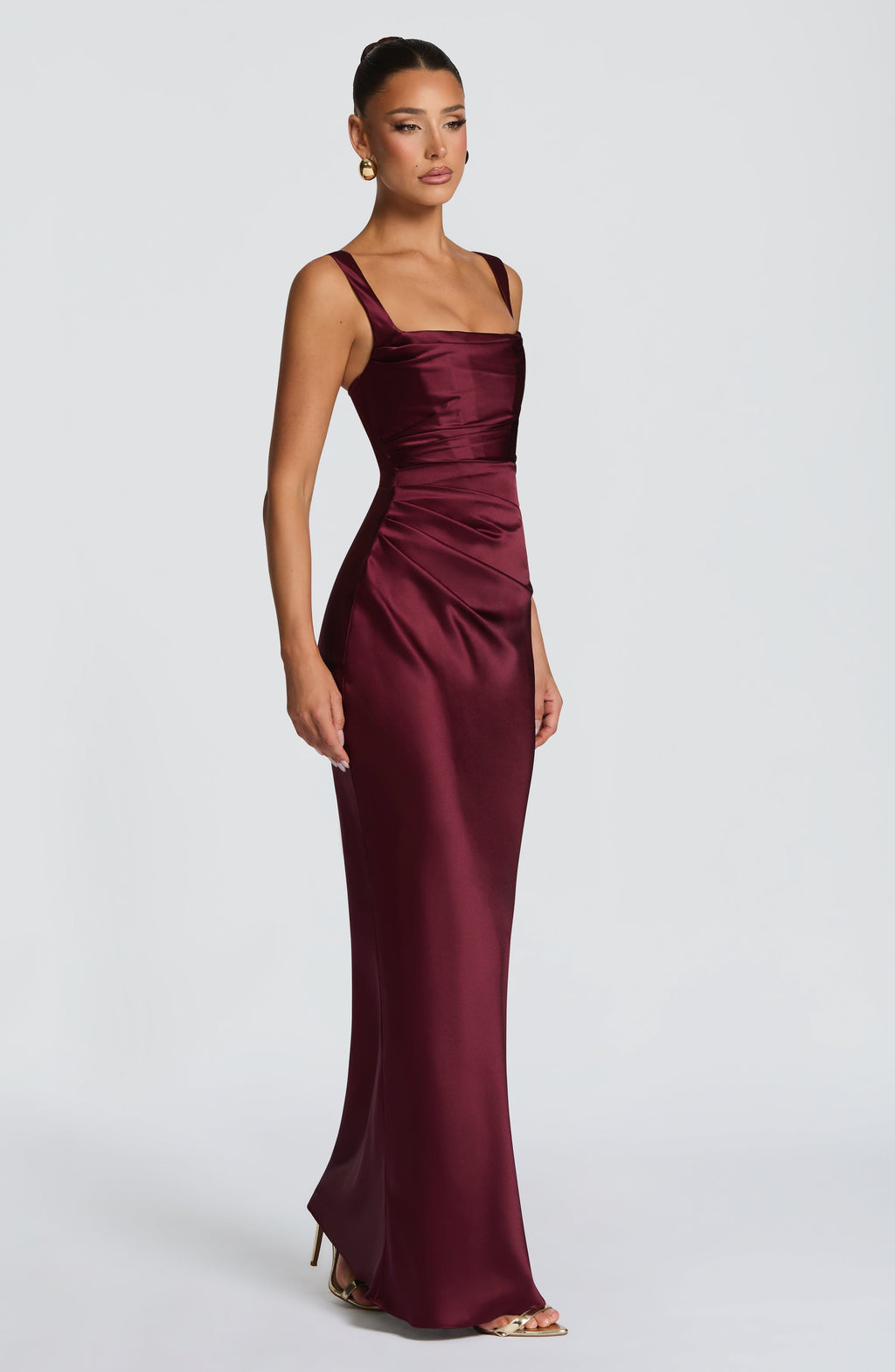 Carlota™ - Vestido Largo de Satén