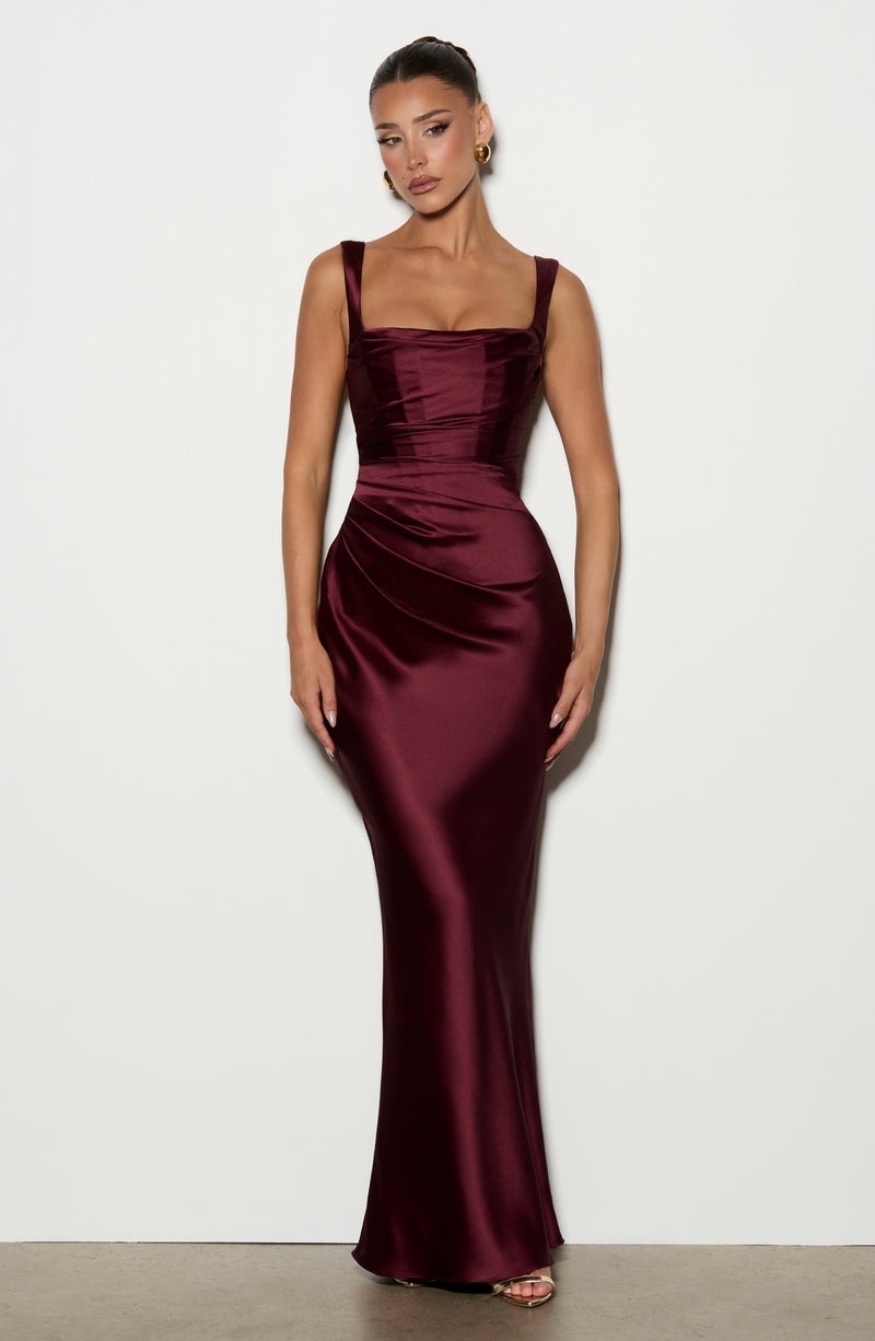 Carlota™ - Vestido Largo de Satén
