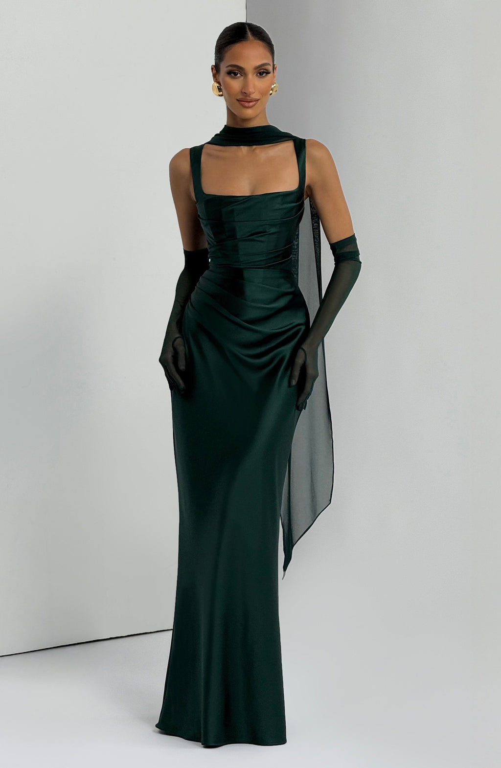 Carlota™ - Vestido Largo de Satén