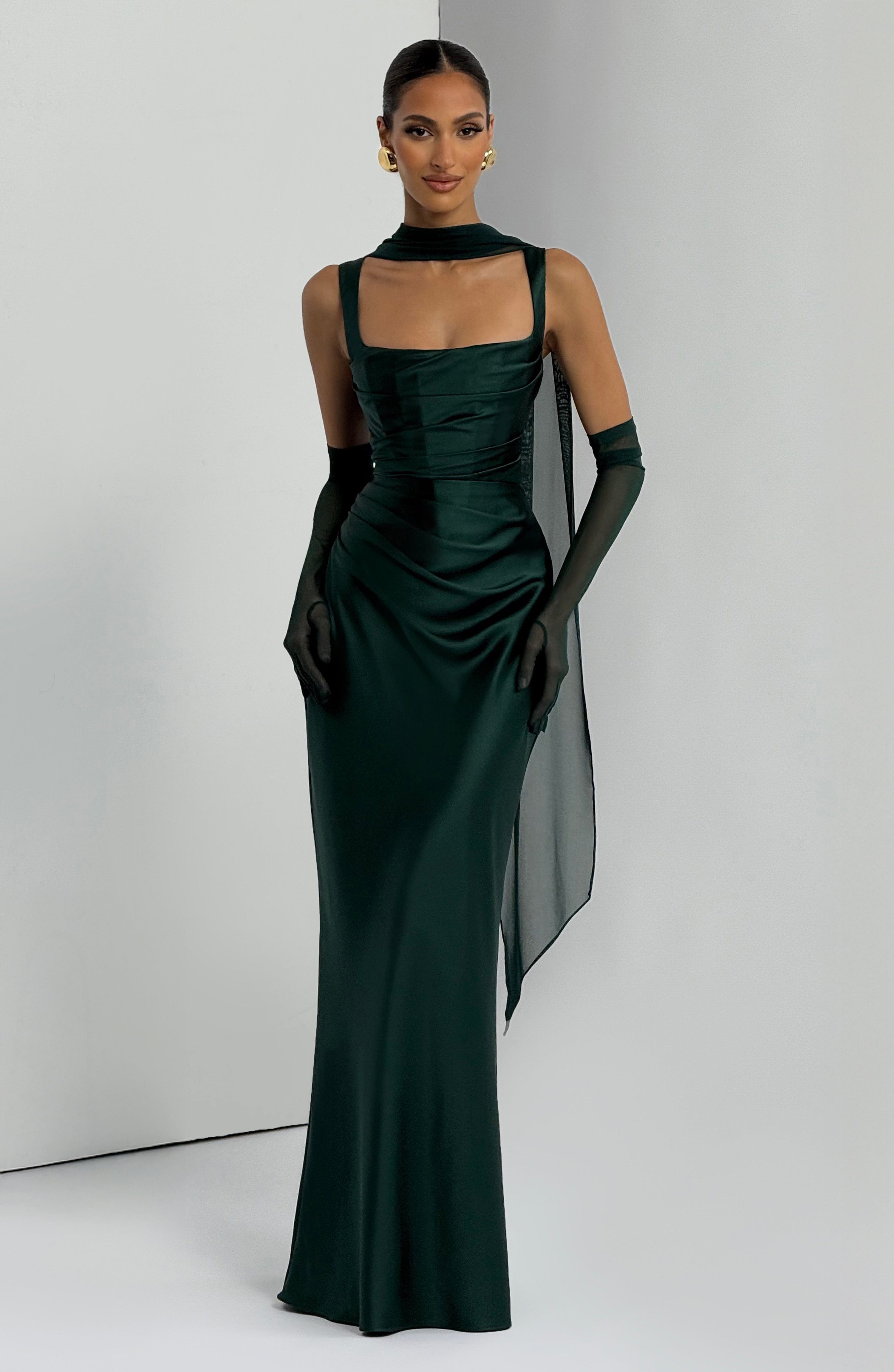 Carlota™ - Vestido Largo de Satén