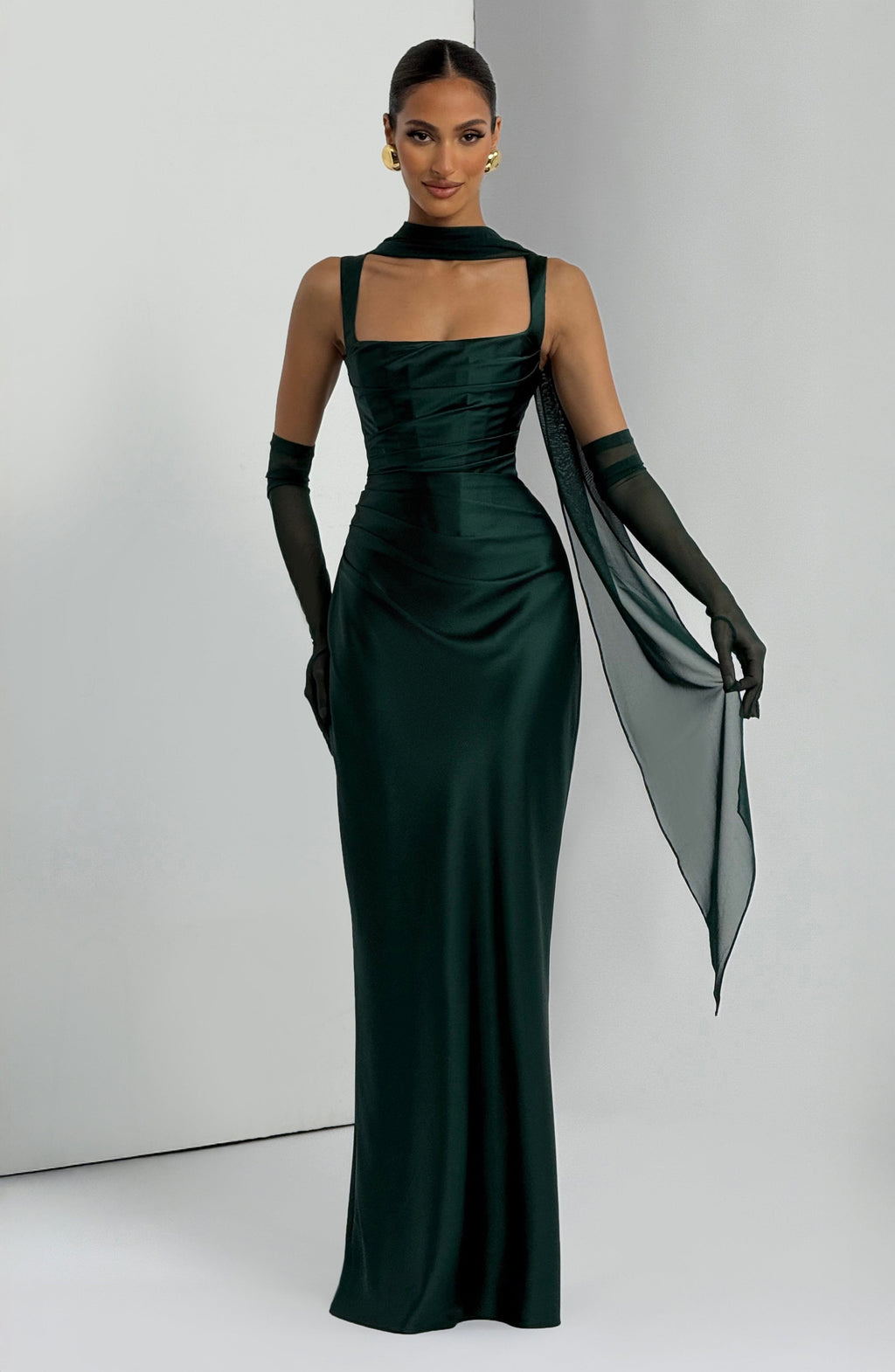 Carlota™ - Vestido Largo de Satén