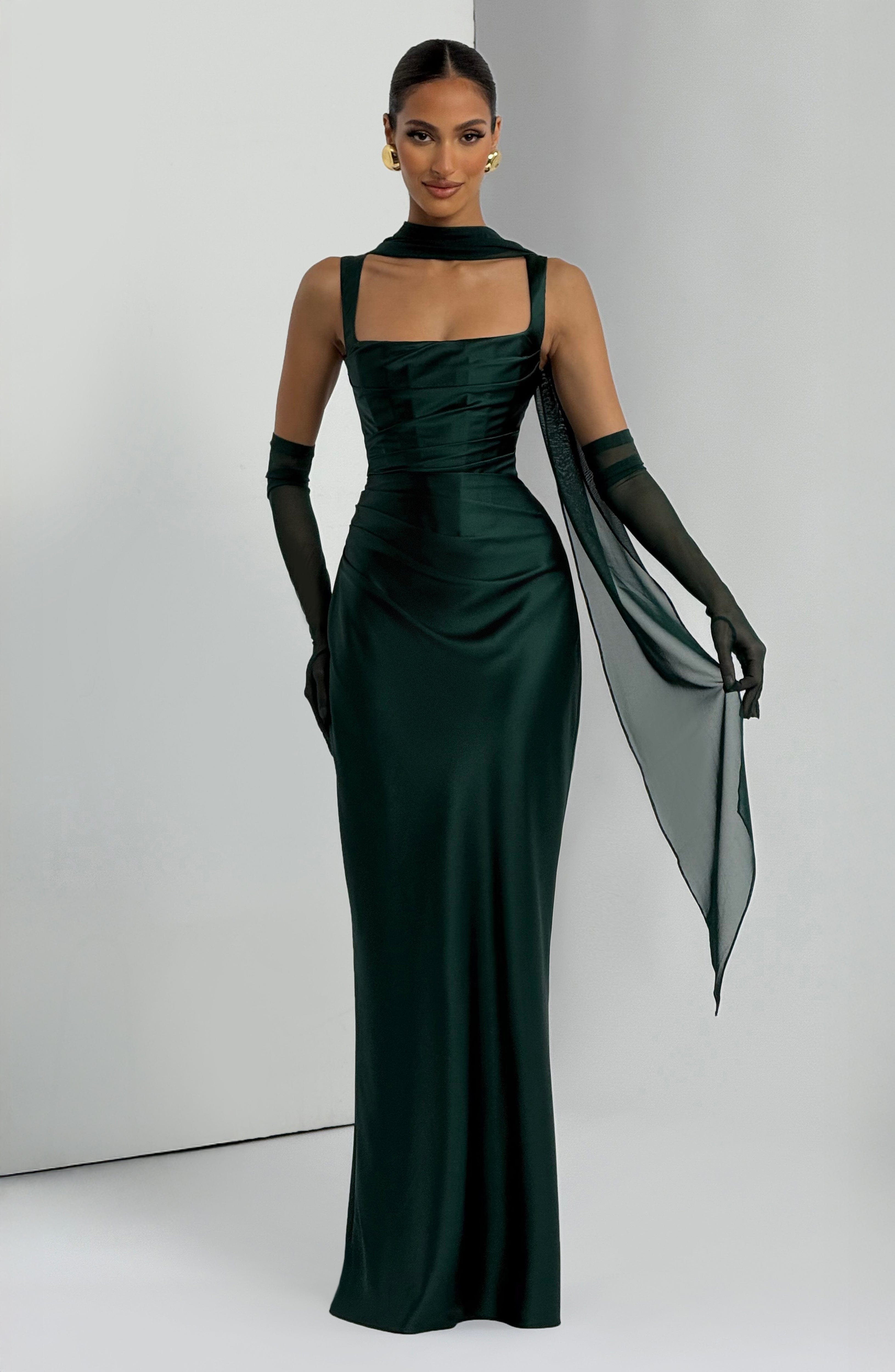 Carlota™ - Vestido Largo de Satén