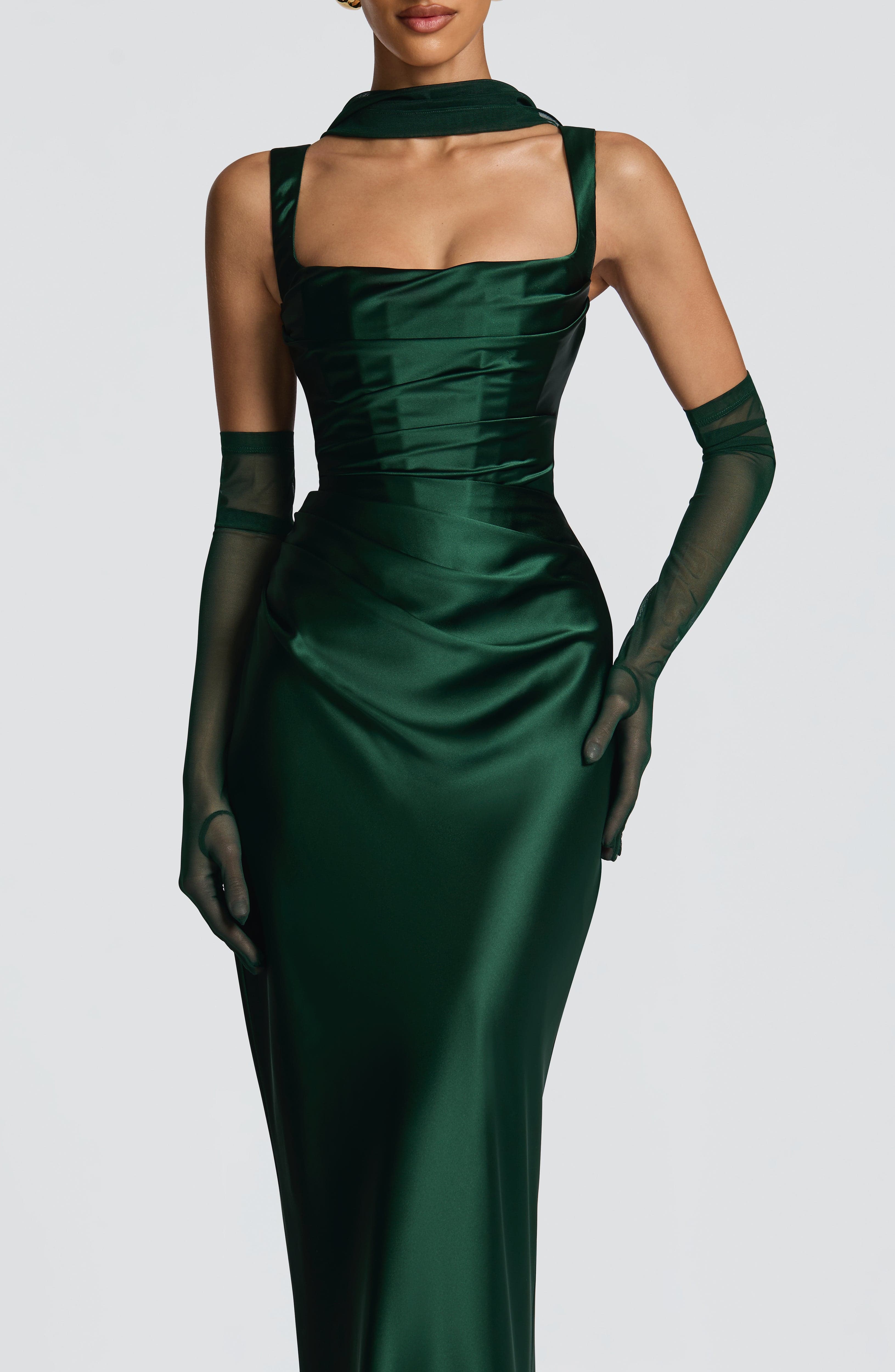 Carlota™ - Vestido Largo de Satén