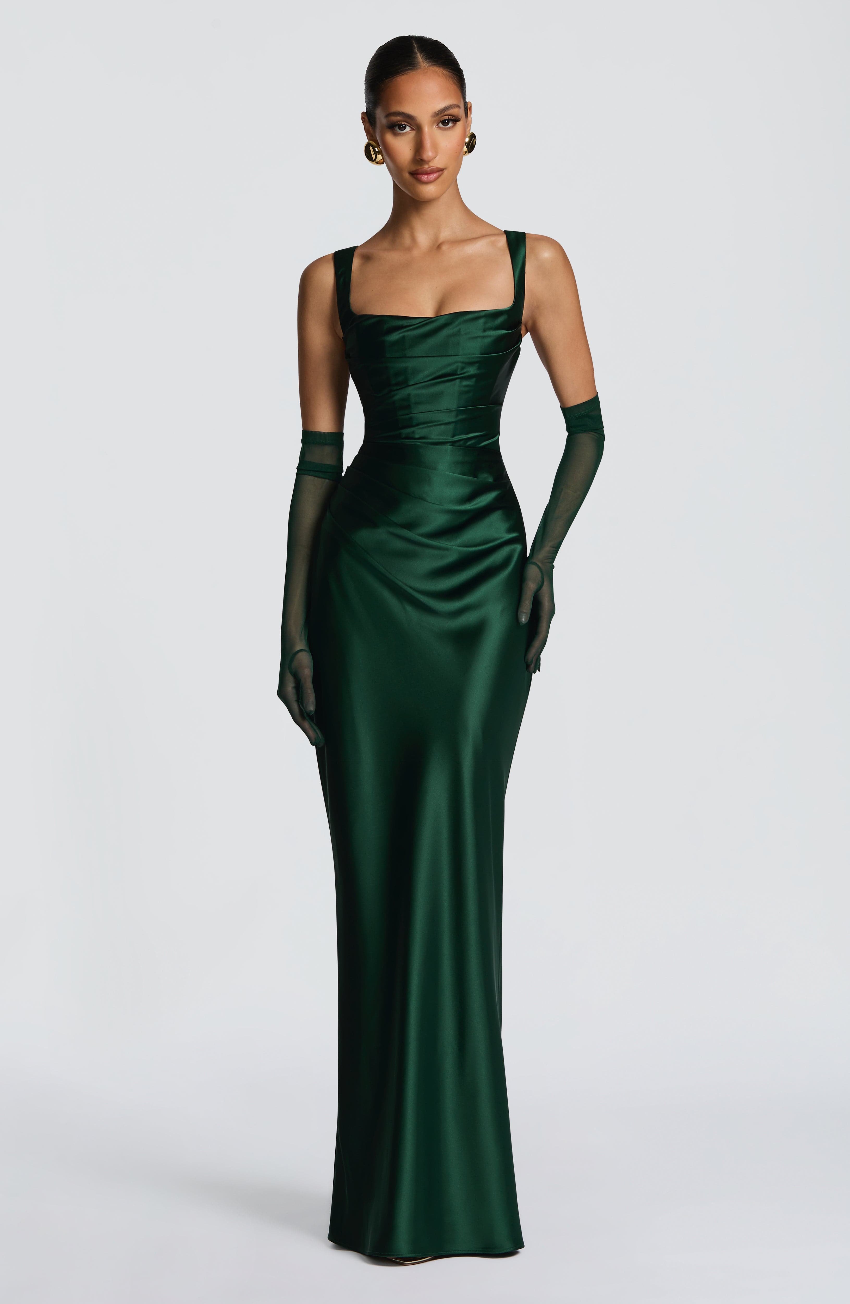 Carlota™ - Vestido Largo de Satén