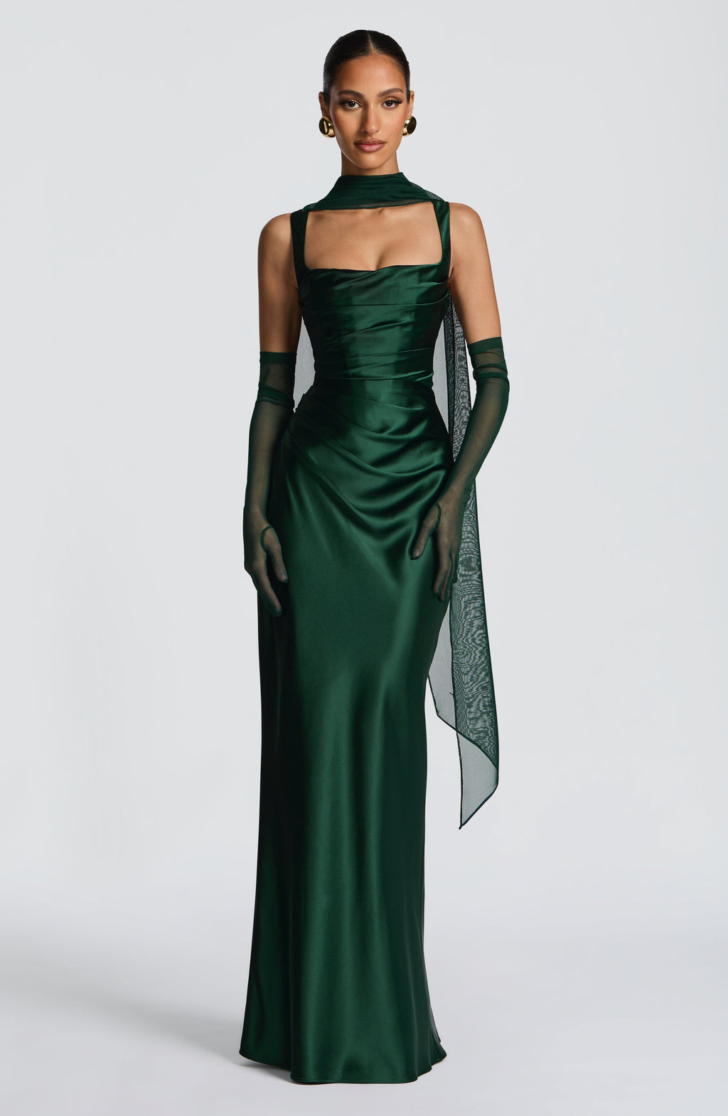 Carlota™ - Vestido Largo de Satén