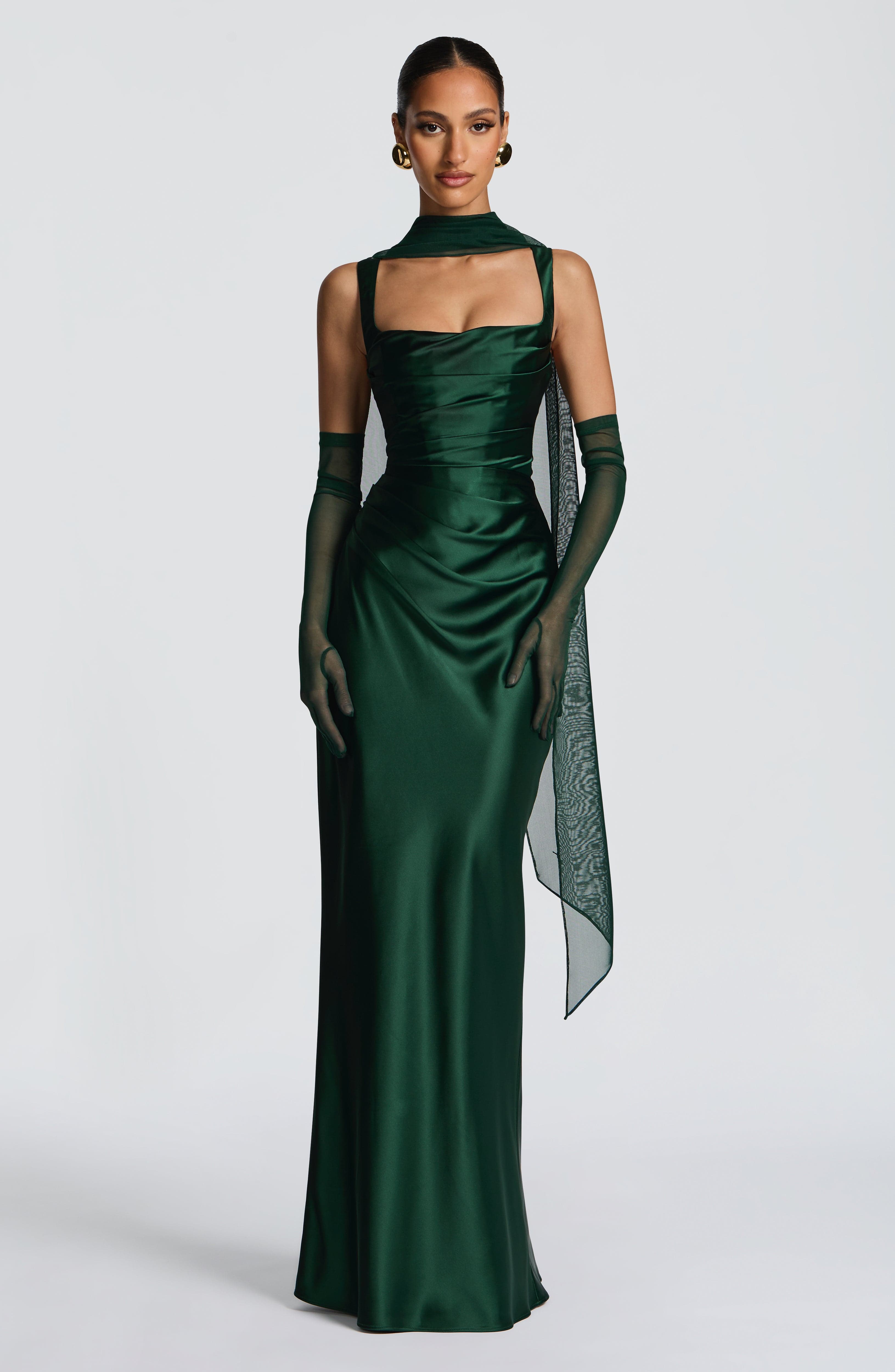Carlota™ - Vestido Largo de Satén
