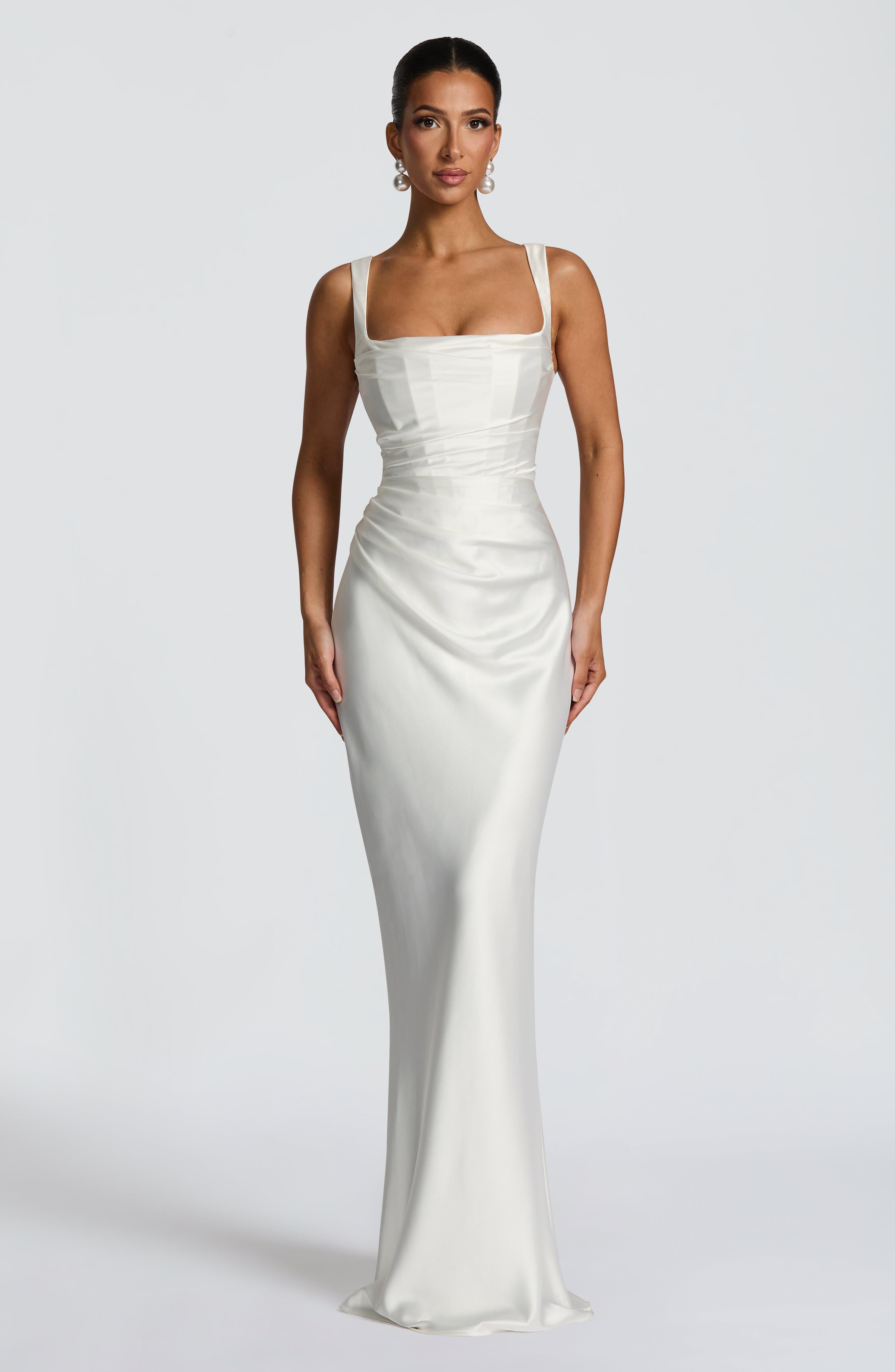Carlota™ - Vestido Largo de Satén
