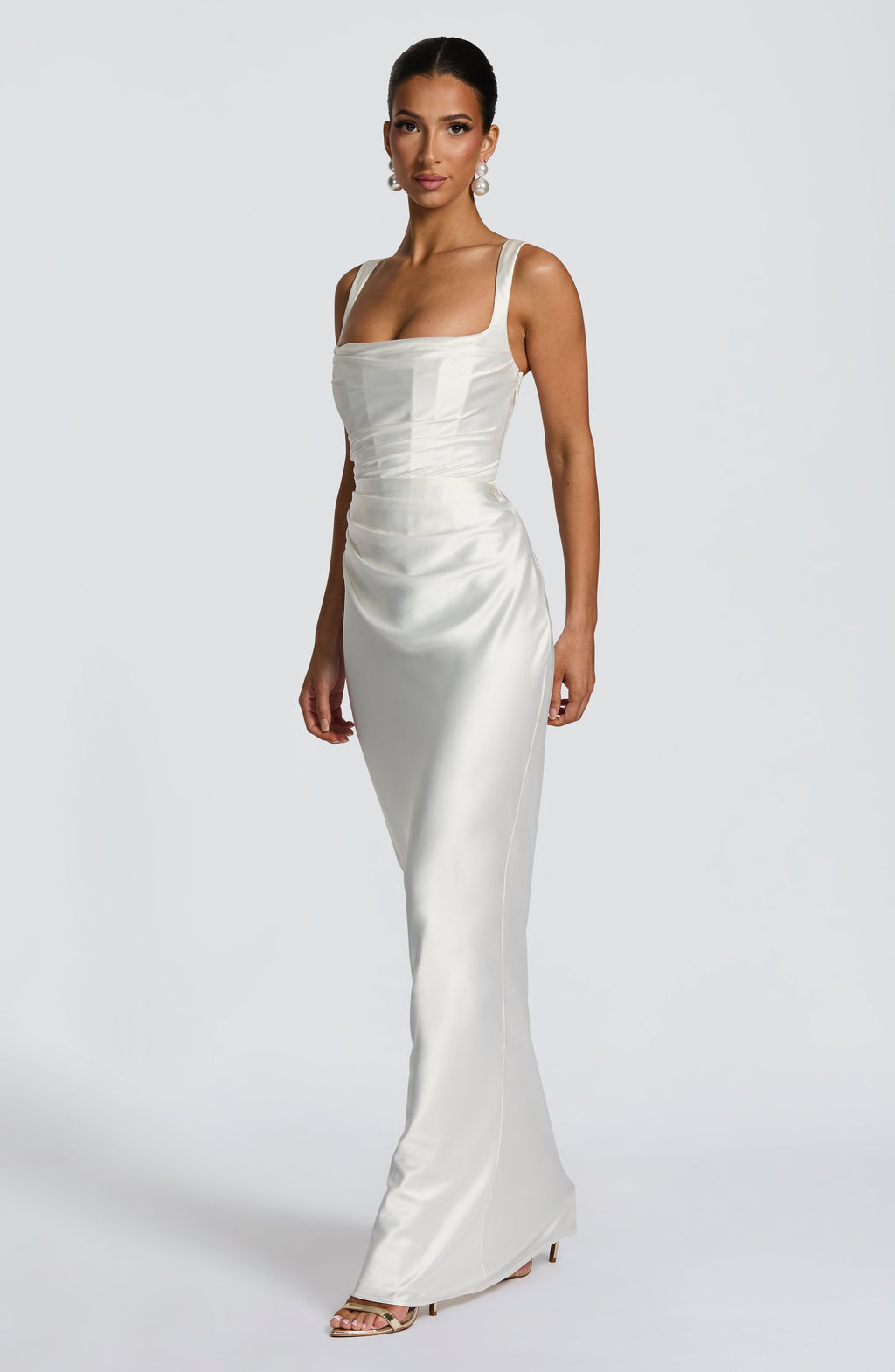 Carlota™ - Vestido Largo de Satén