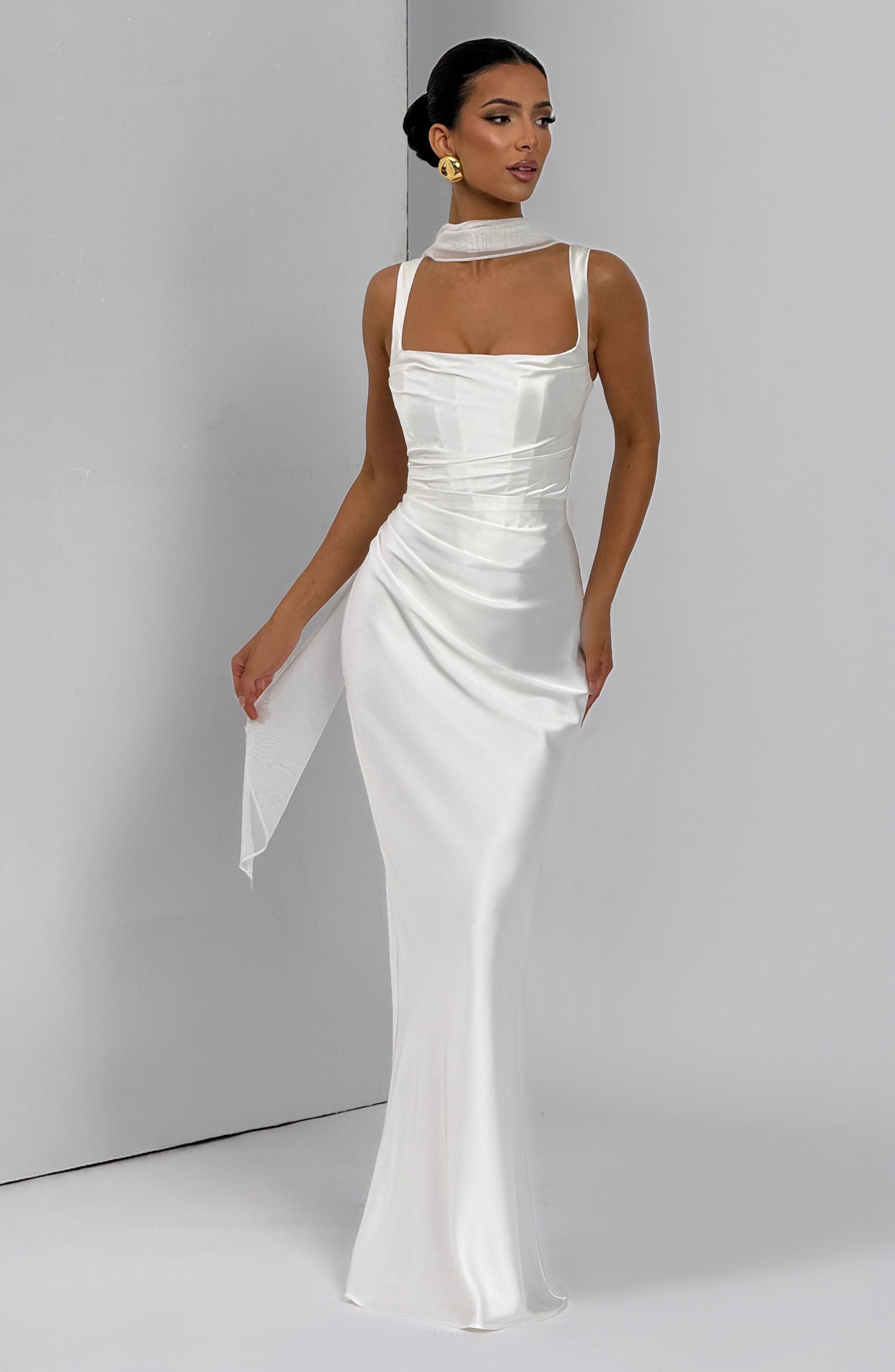 Carlota™ - Vestido Largo de Satén