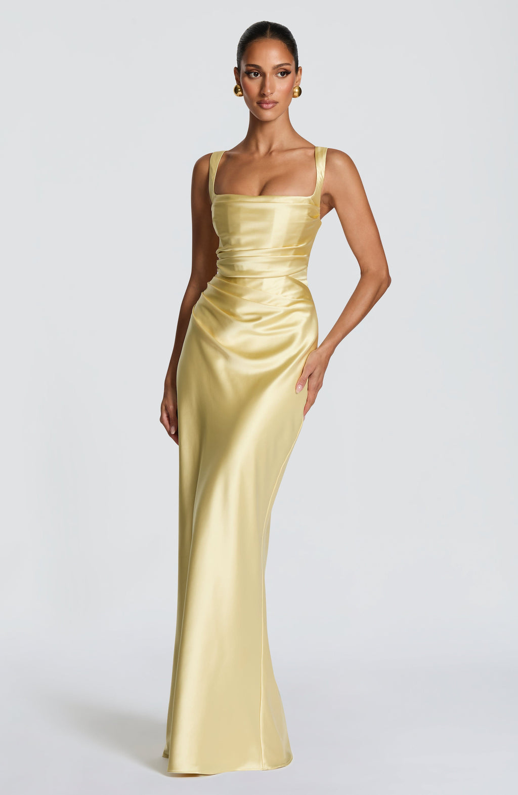 Carlota™ - Vestido Largo de Satén