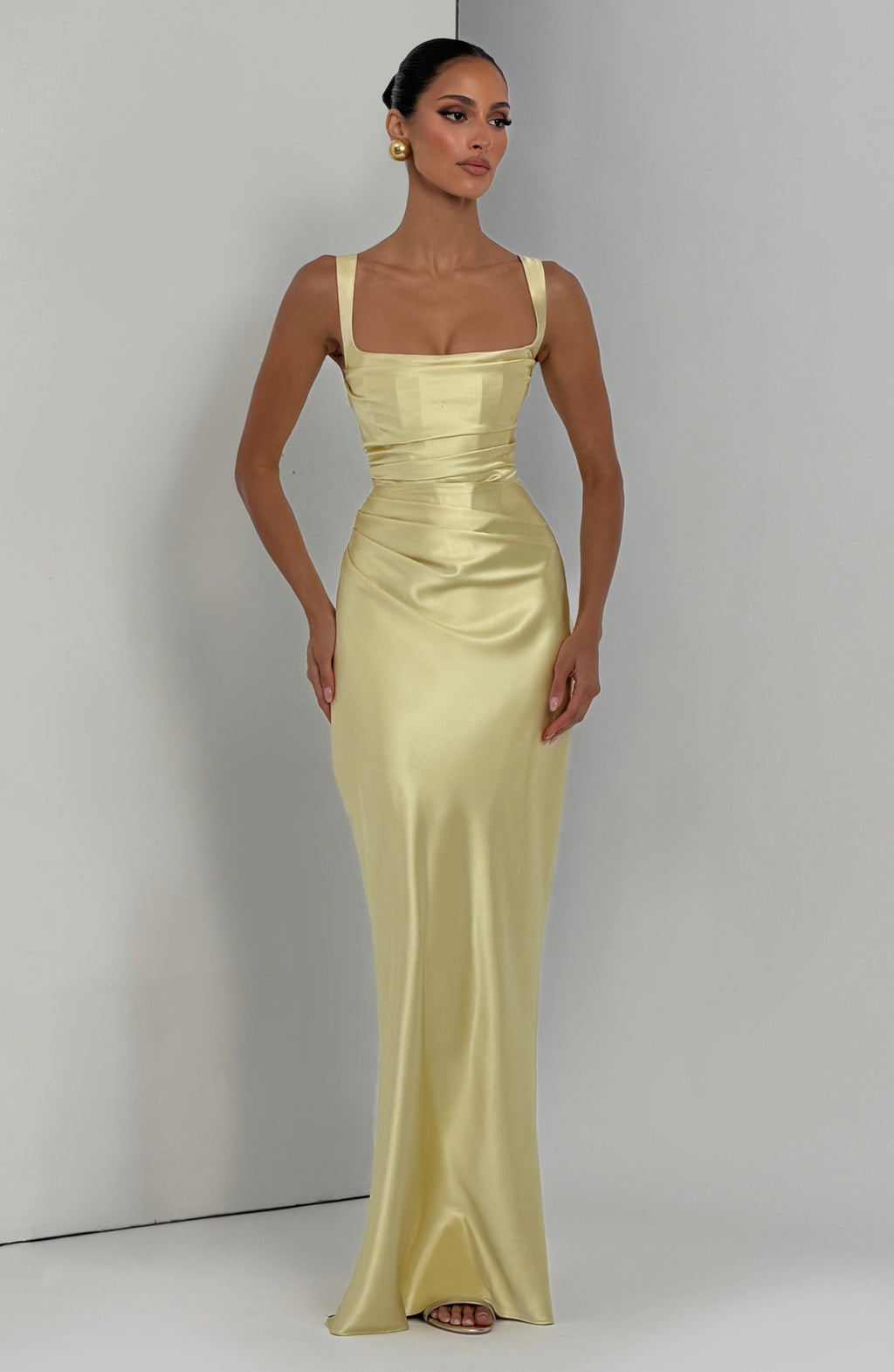Carlota™ - Vestido Largo de Satén