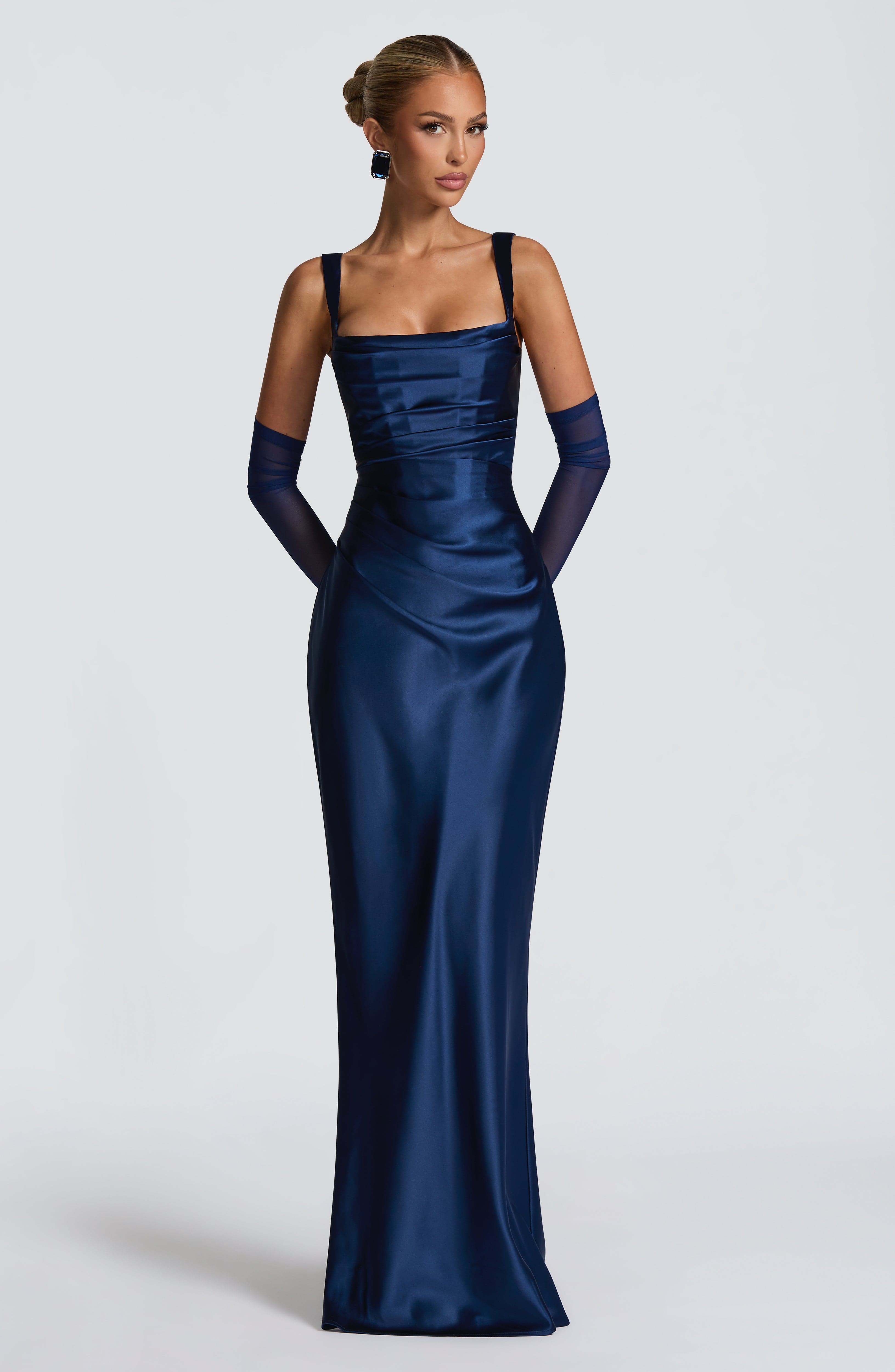Carlota™ - Vestido Largo de Satén