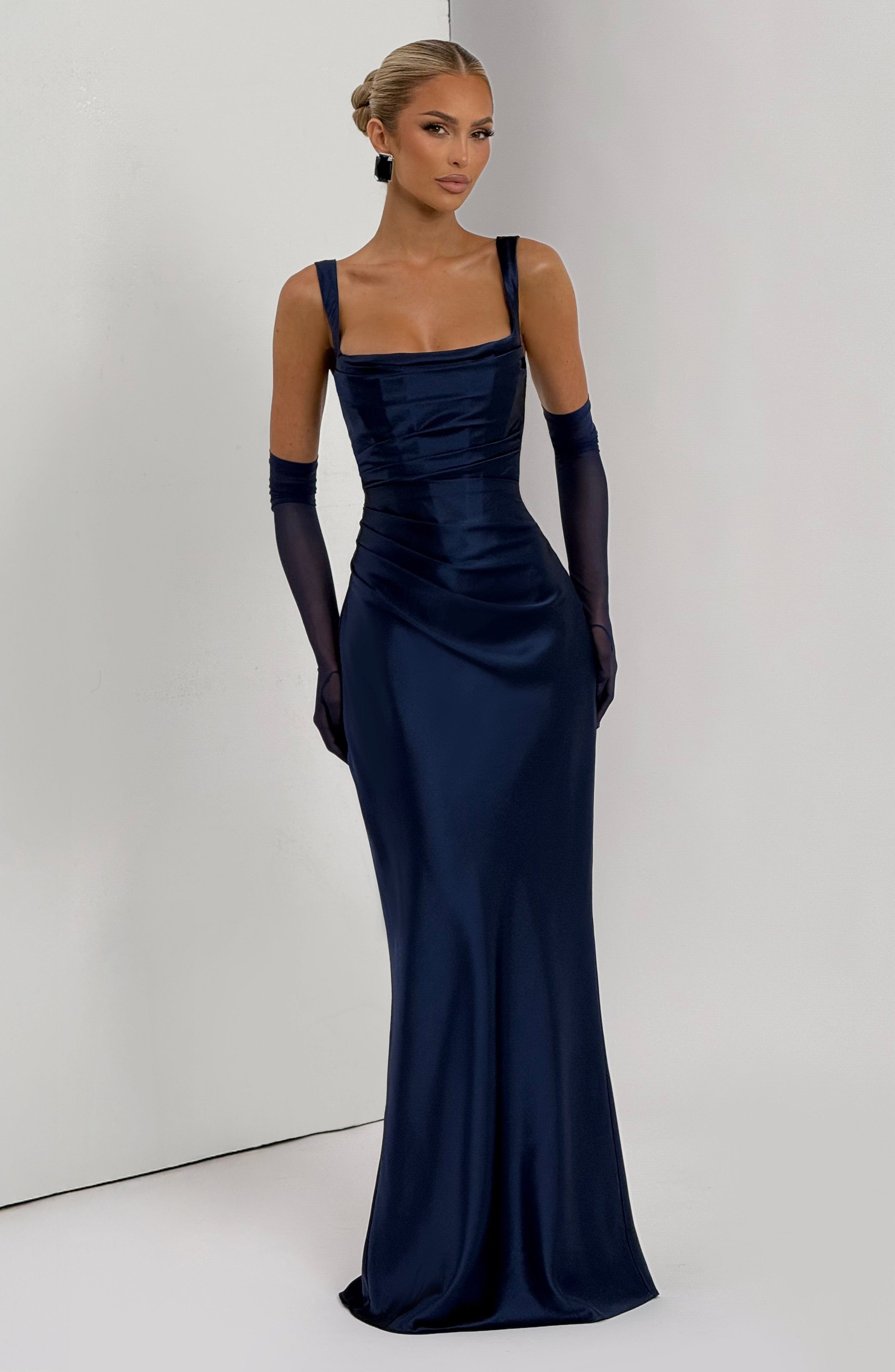 Carlota™ - Vestido Largo de Satén