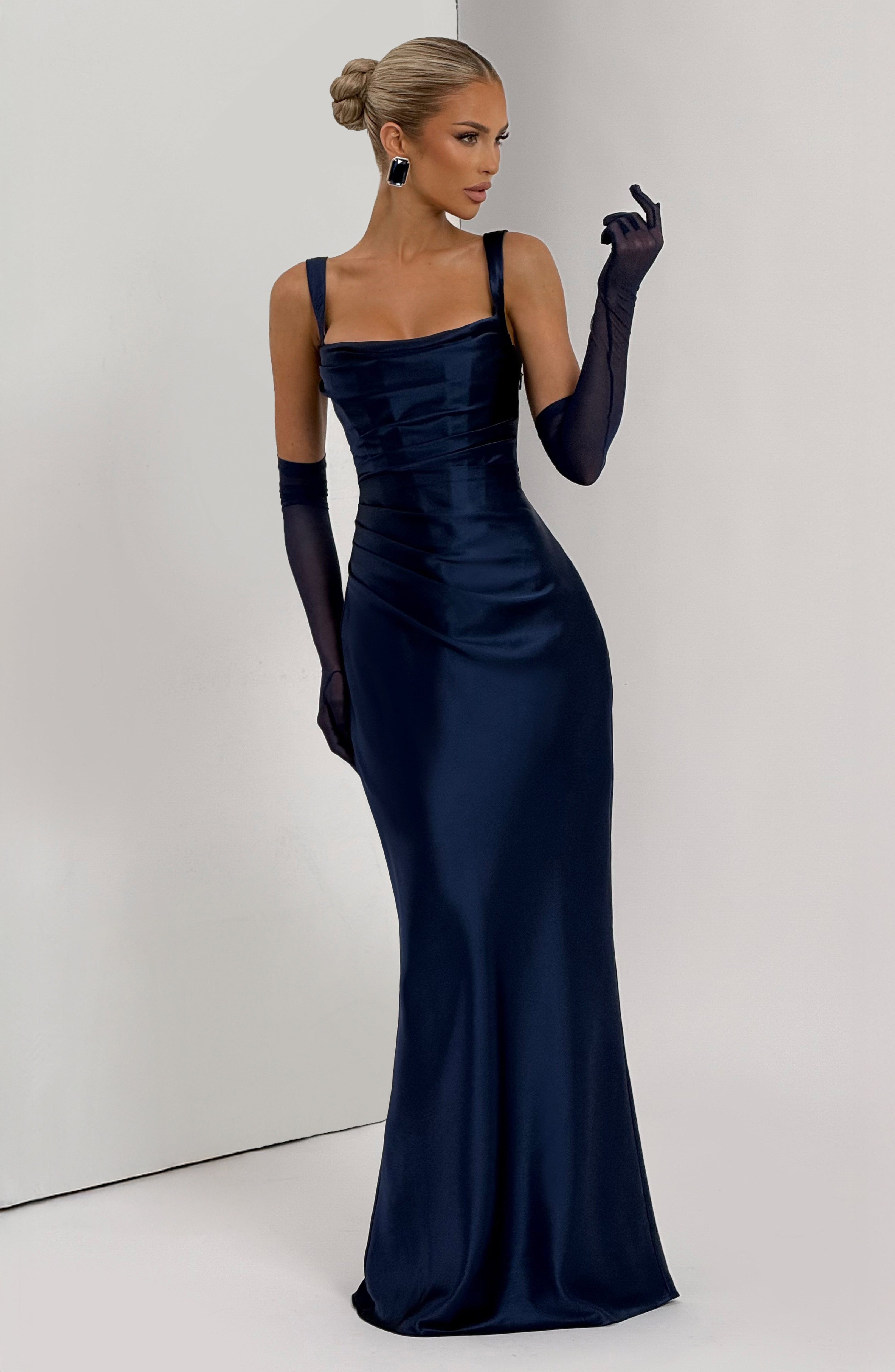Carlota™ - Vestido Largo de Satén