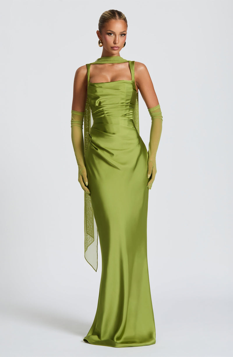 Carlota™ - Vestido Largo de Satén