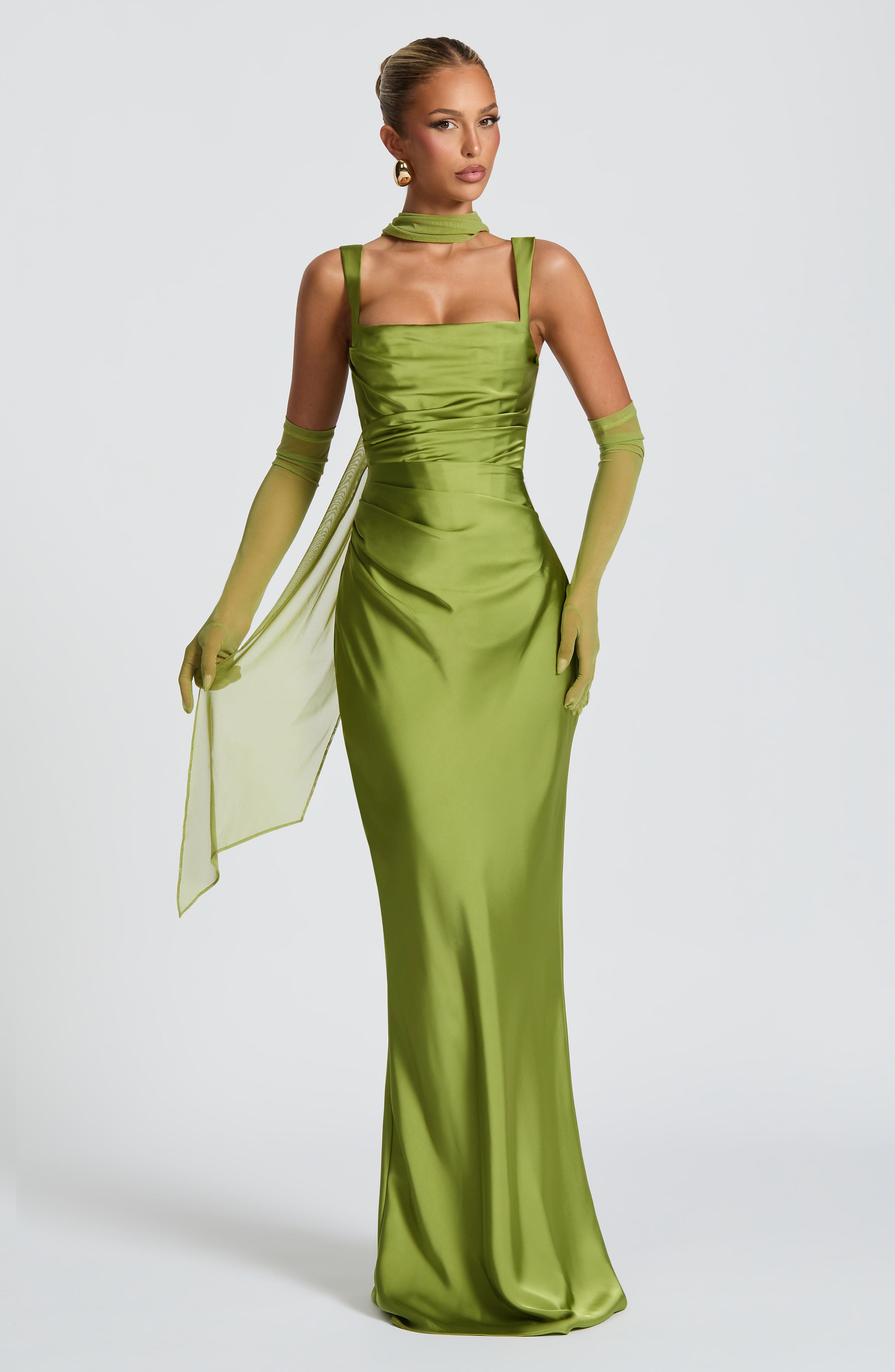 Carlota™ - Vestido Largo de Satén