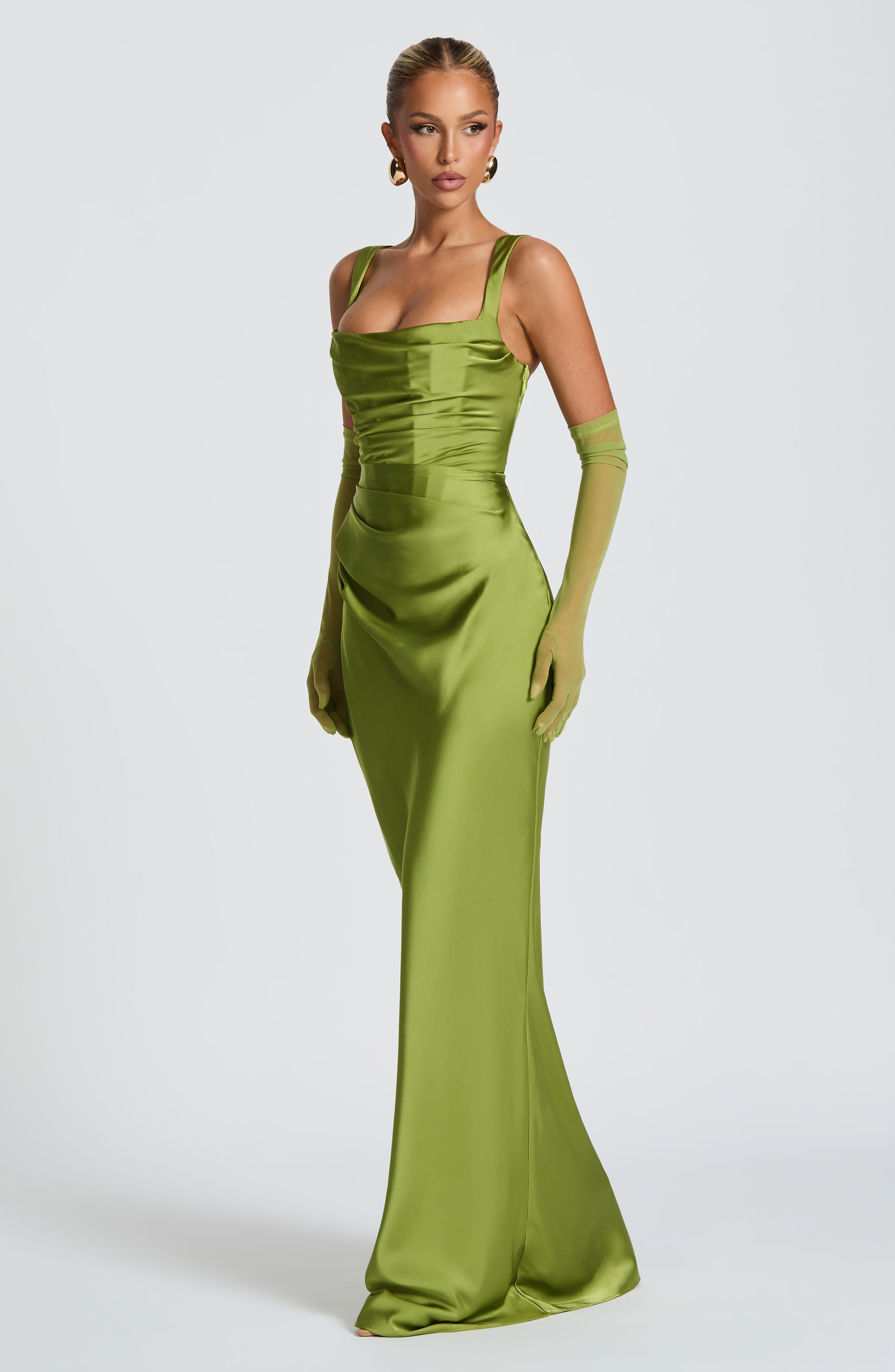 Carlota™ - Vestido Largo de Satén