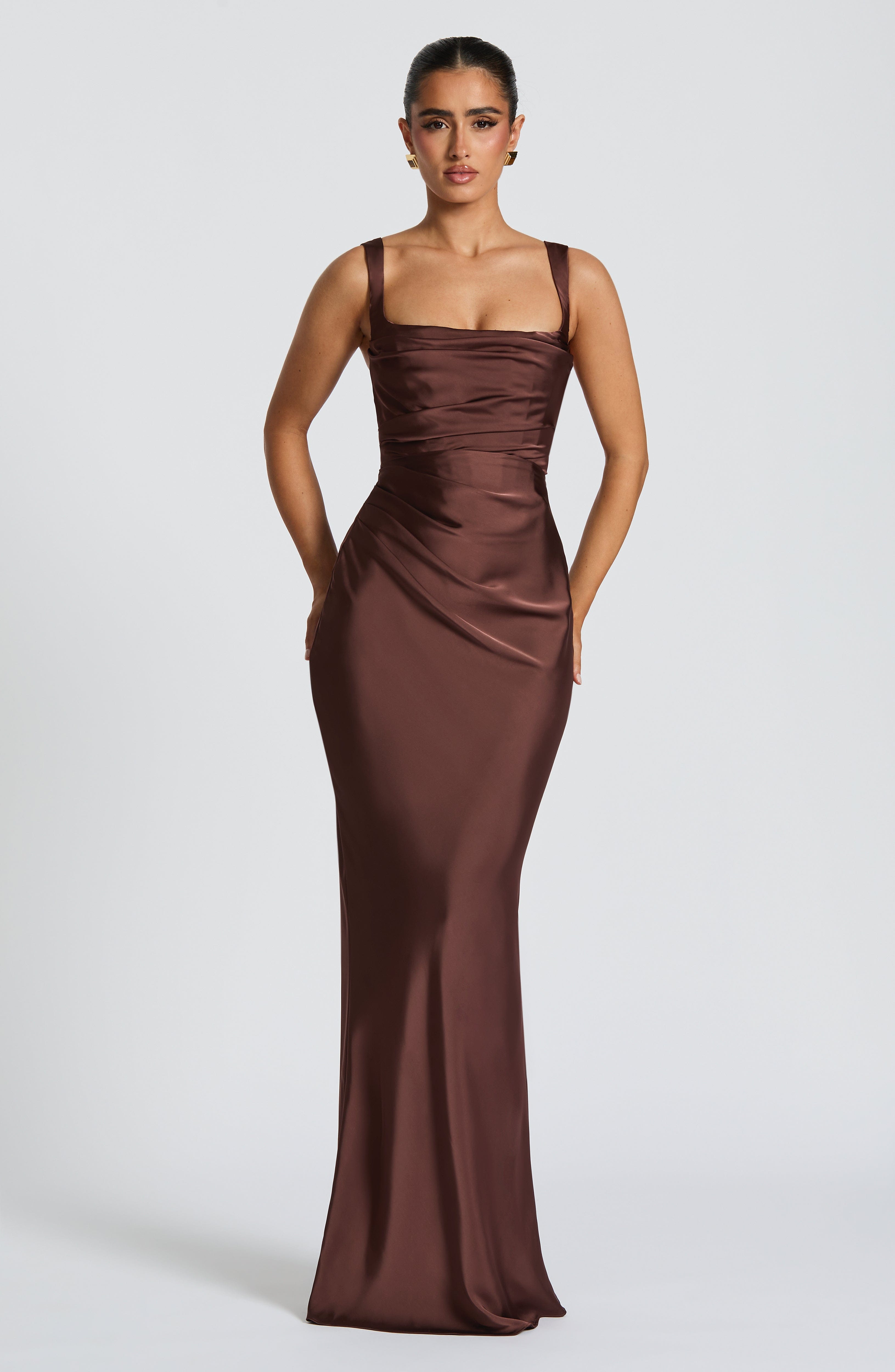 Carlota™ - Vestido Largo de Satén