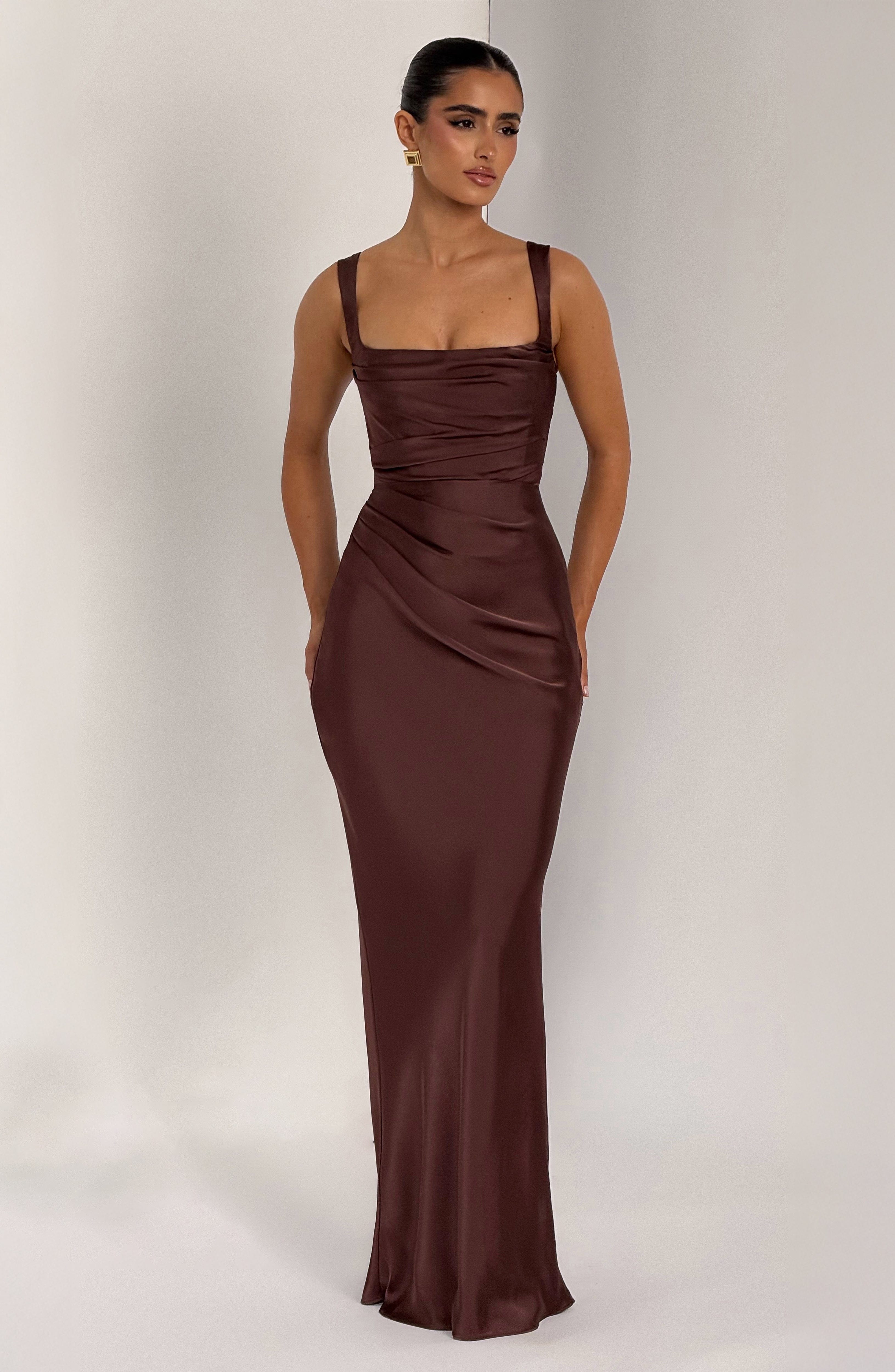 Carlota™ - Vestido Largo de Satén