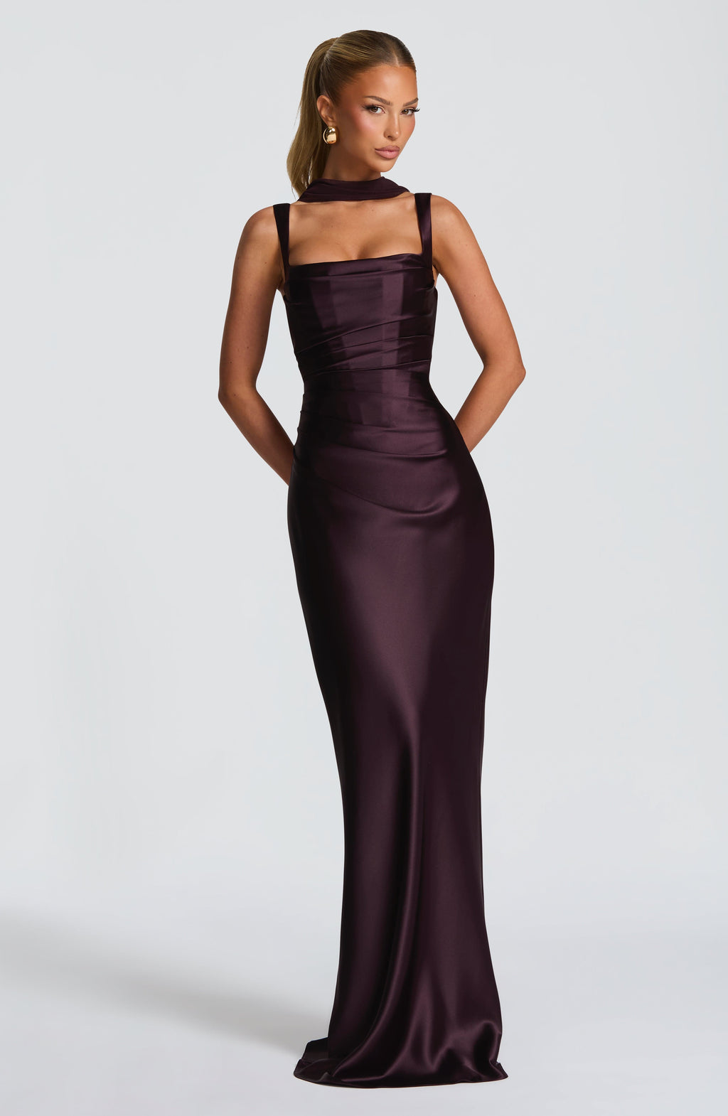 Carlota™ - Vestido Largo de Satén