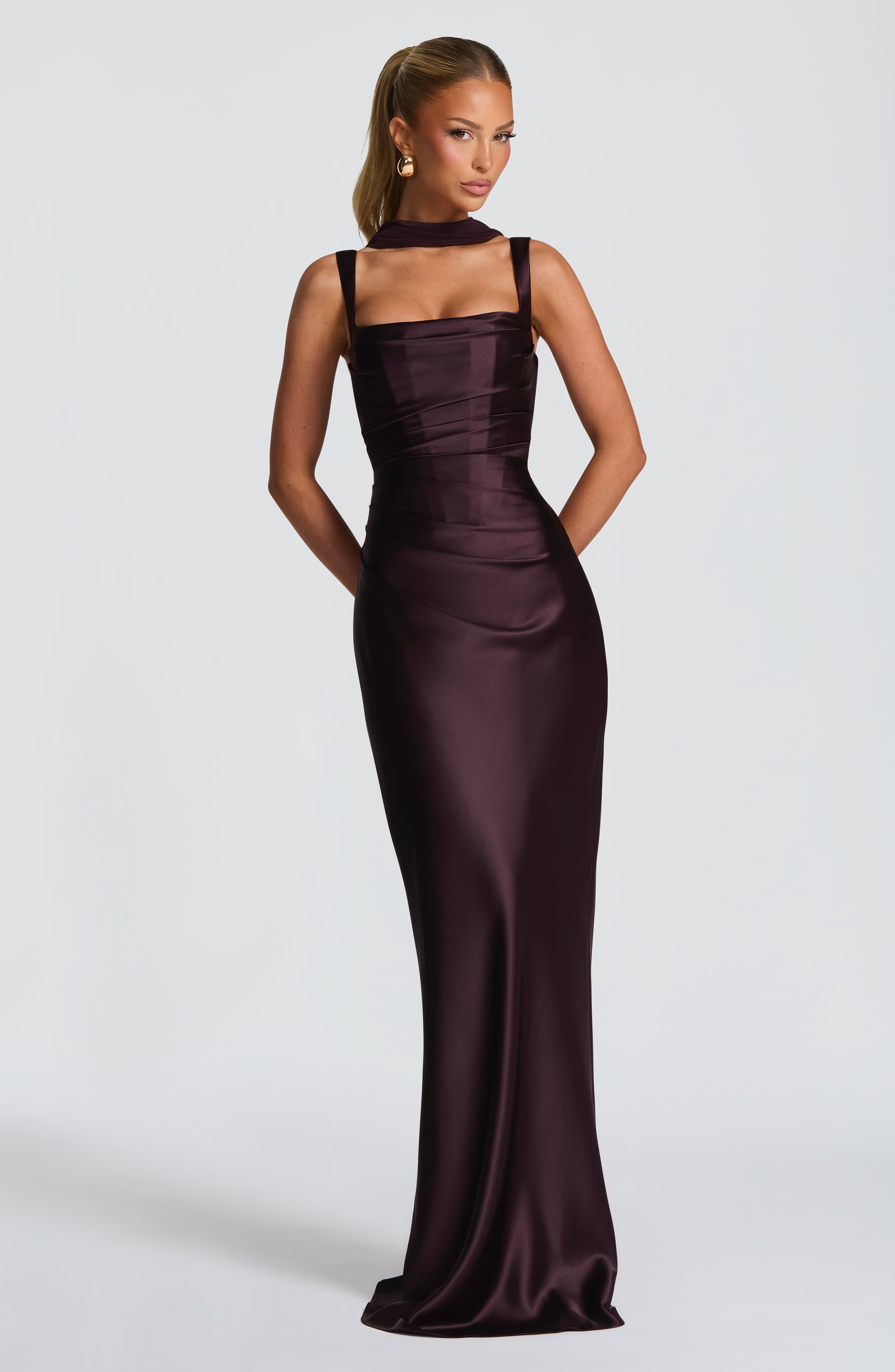 Carlota™ - Vestido Largo de Satén