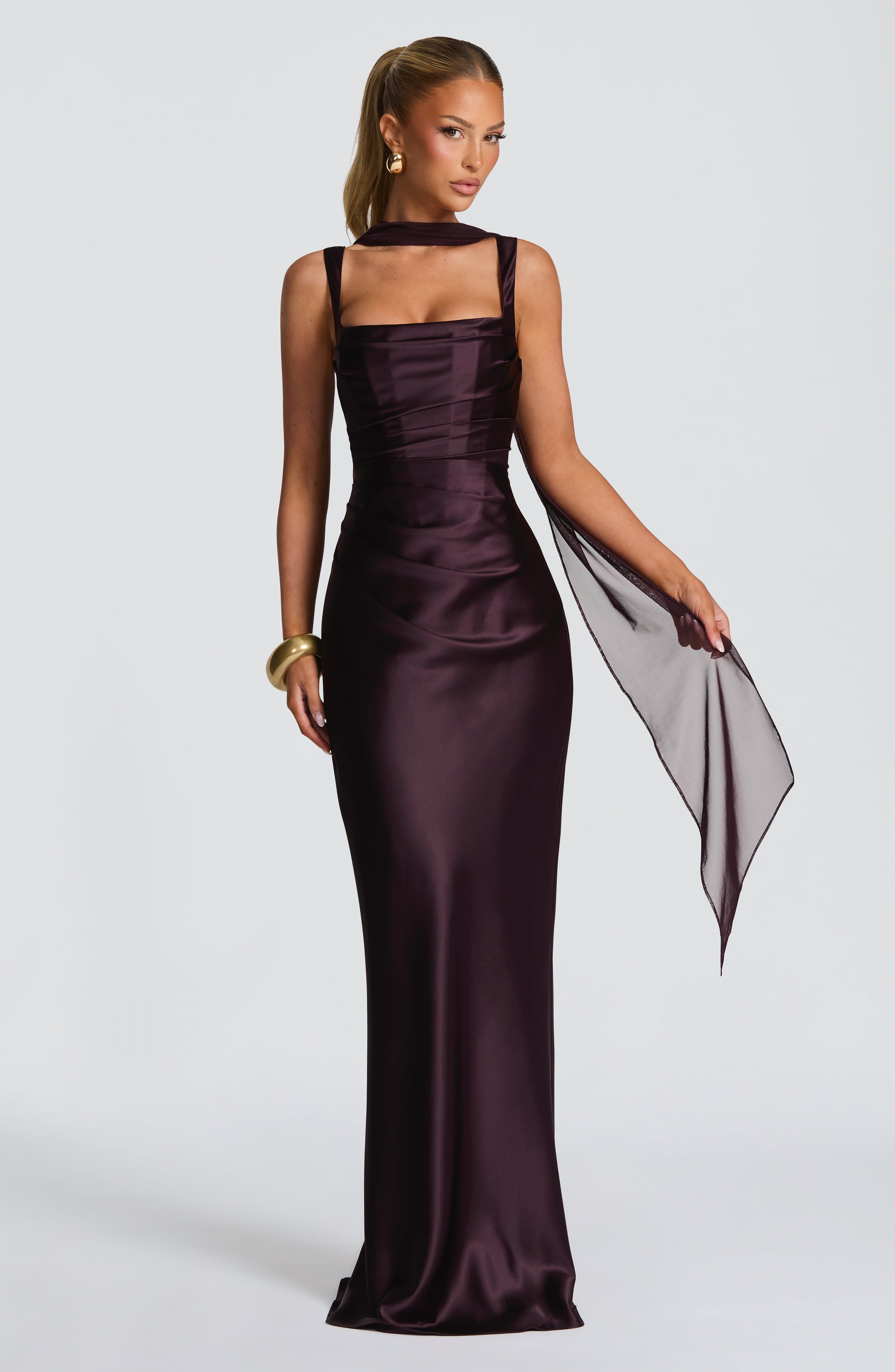 Carlota™ - Vestido Largo de Satén