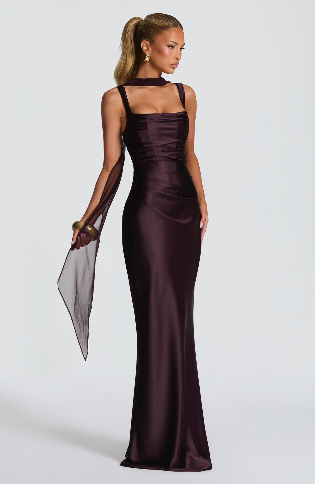 Carlota™ - Vestido Largo de Satén