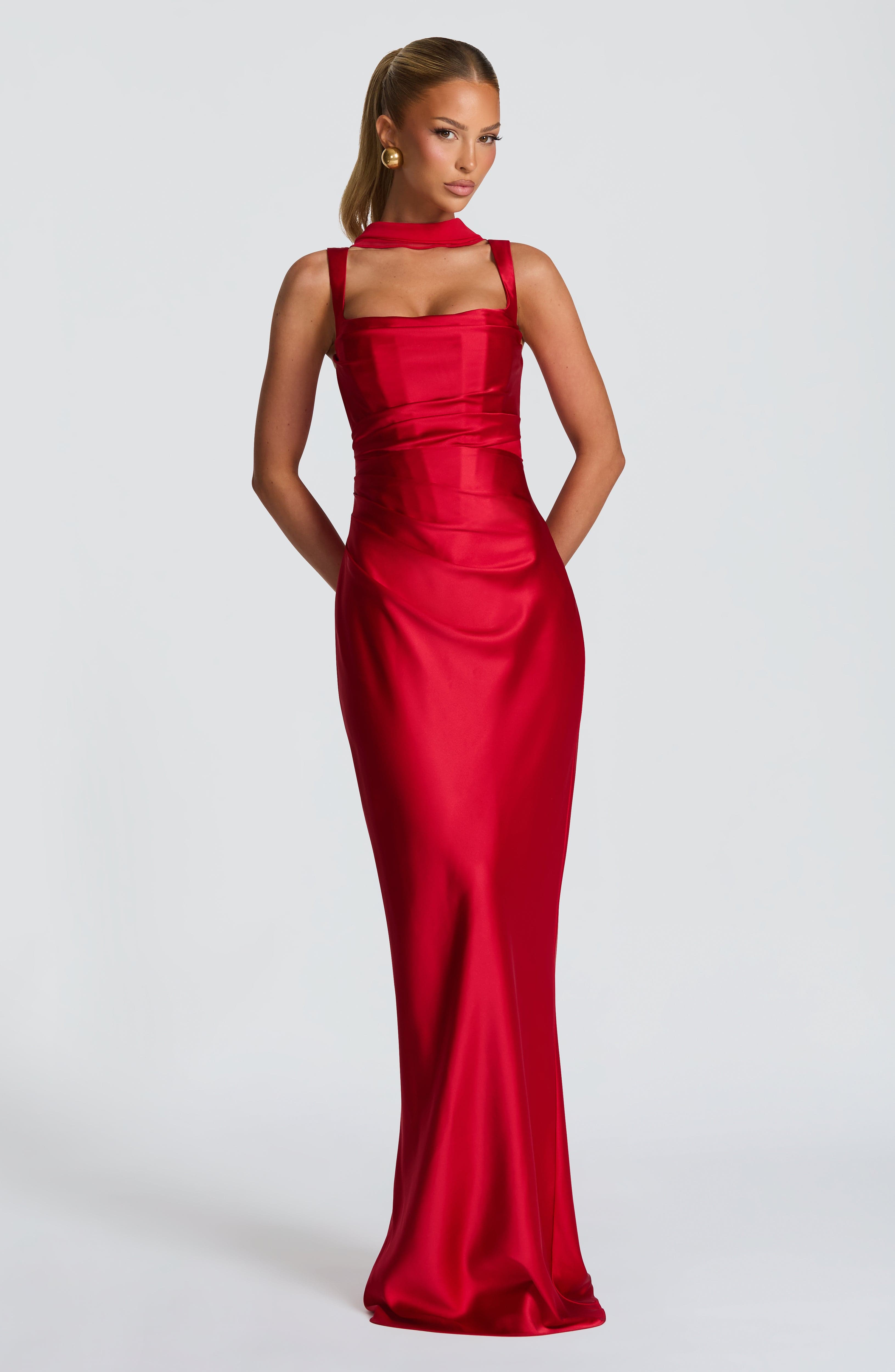 Carlota™ - Vestido Largo de Satén