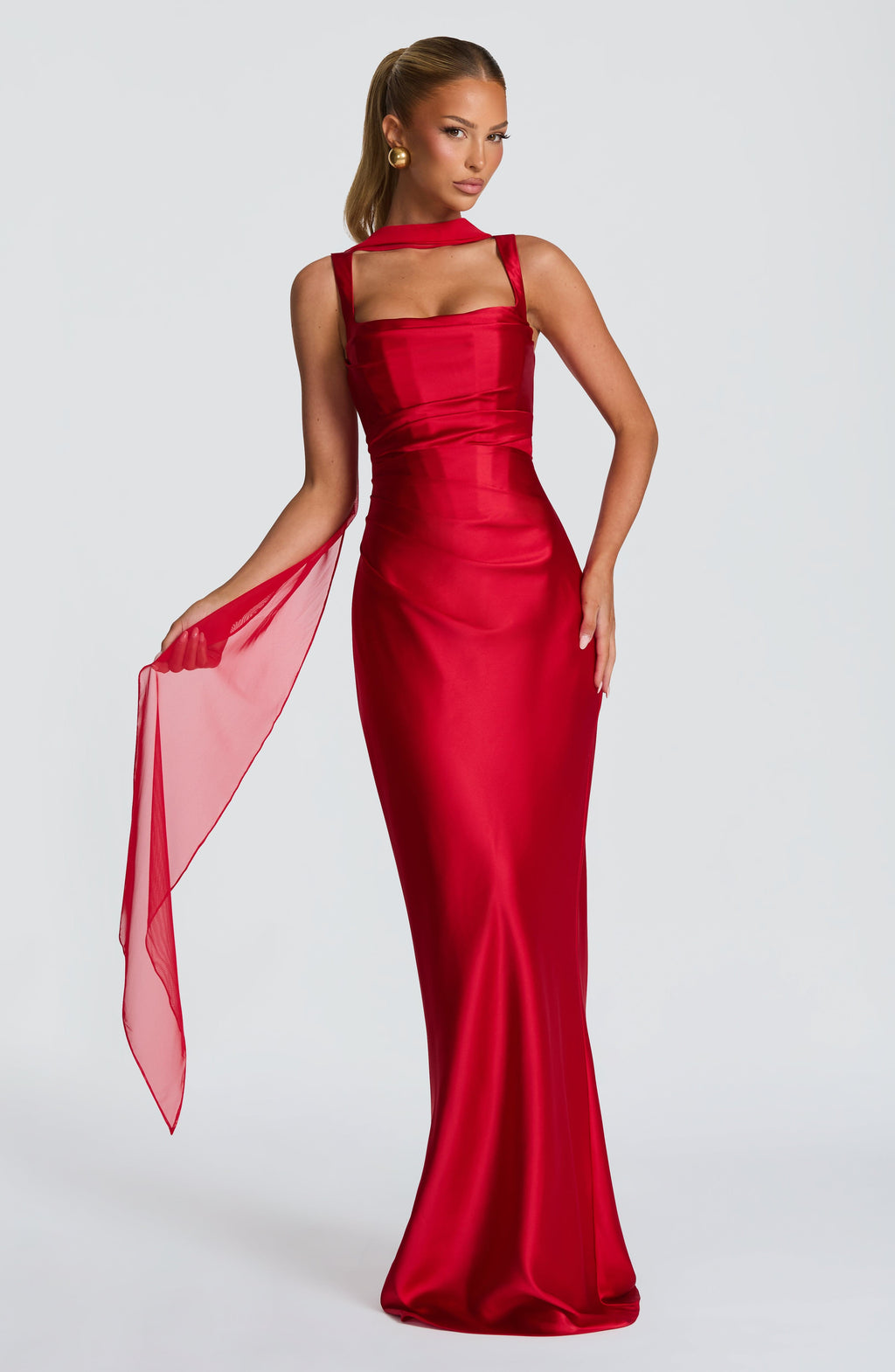 Carlota™ - Vestido Largo de Satén