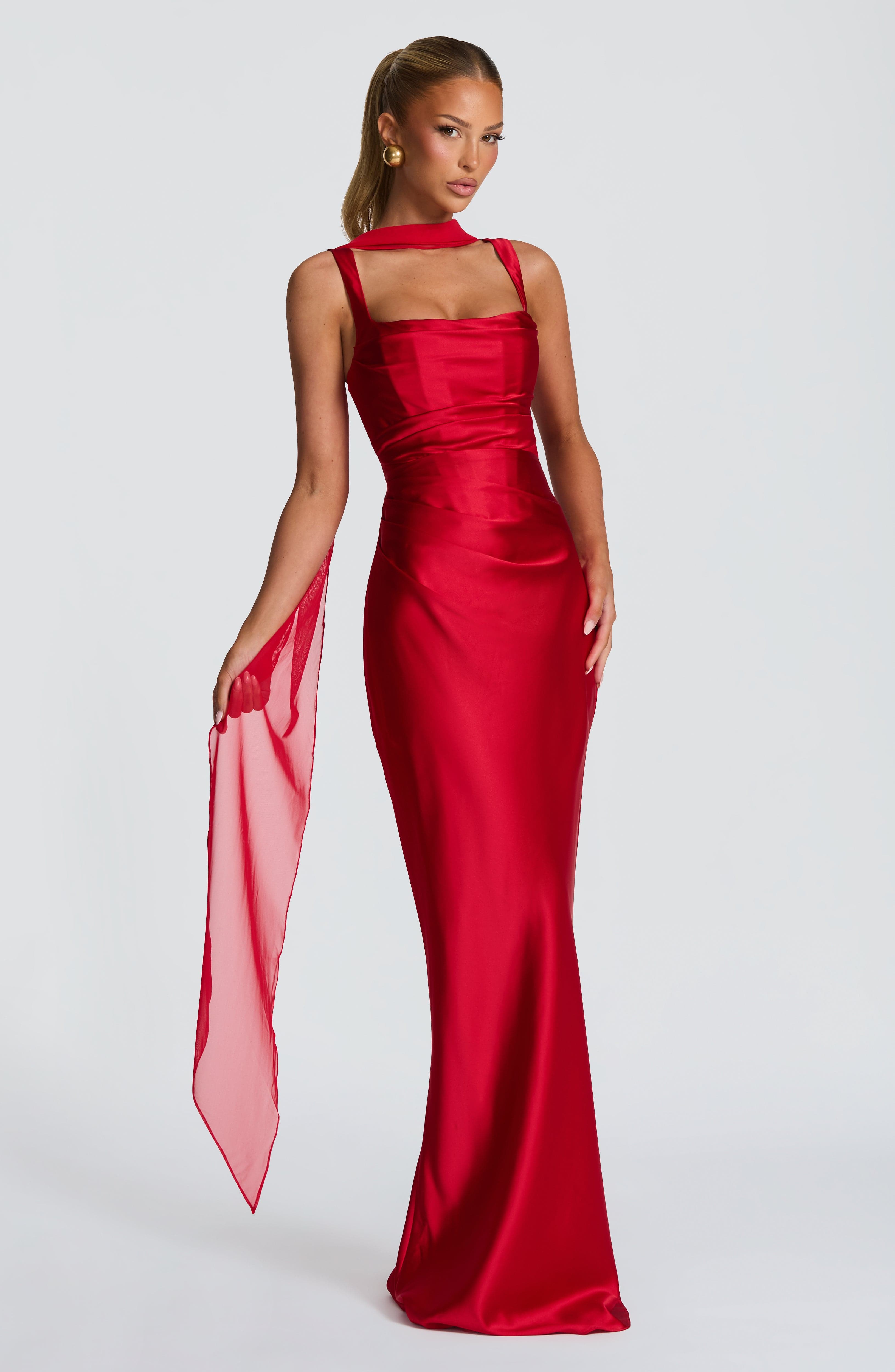 Carlota™ - Vestido Largo de Satén
