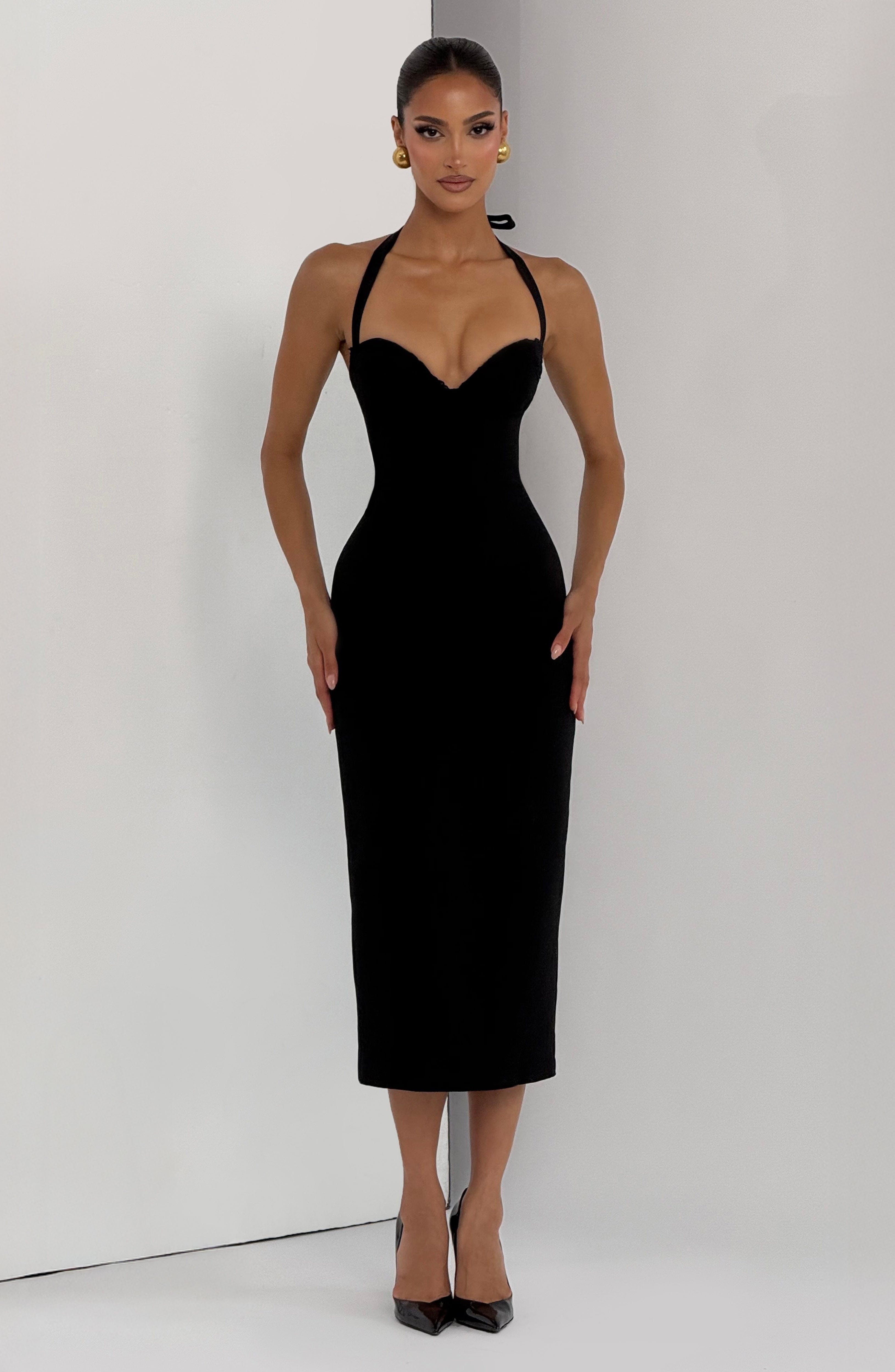 Celia™ - Vestido Midi de Crepé