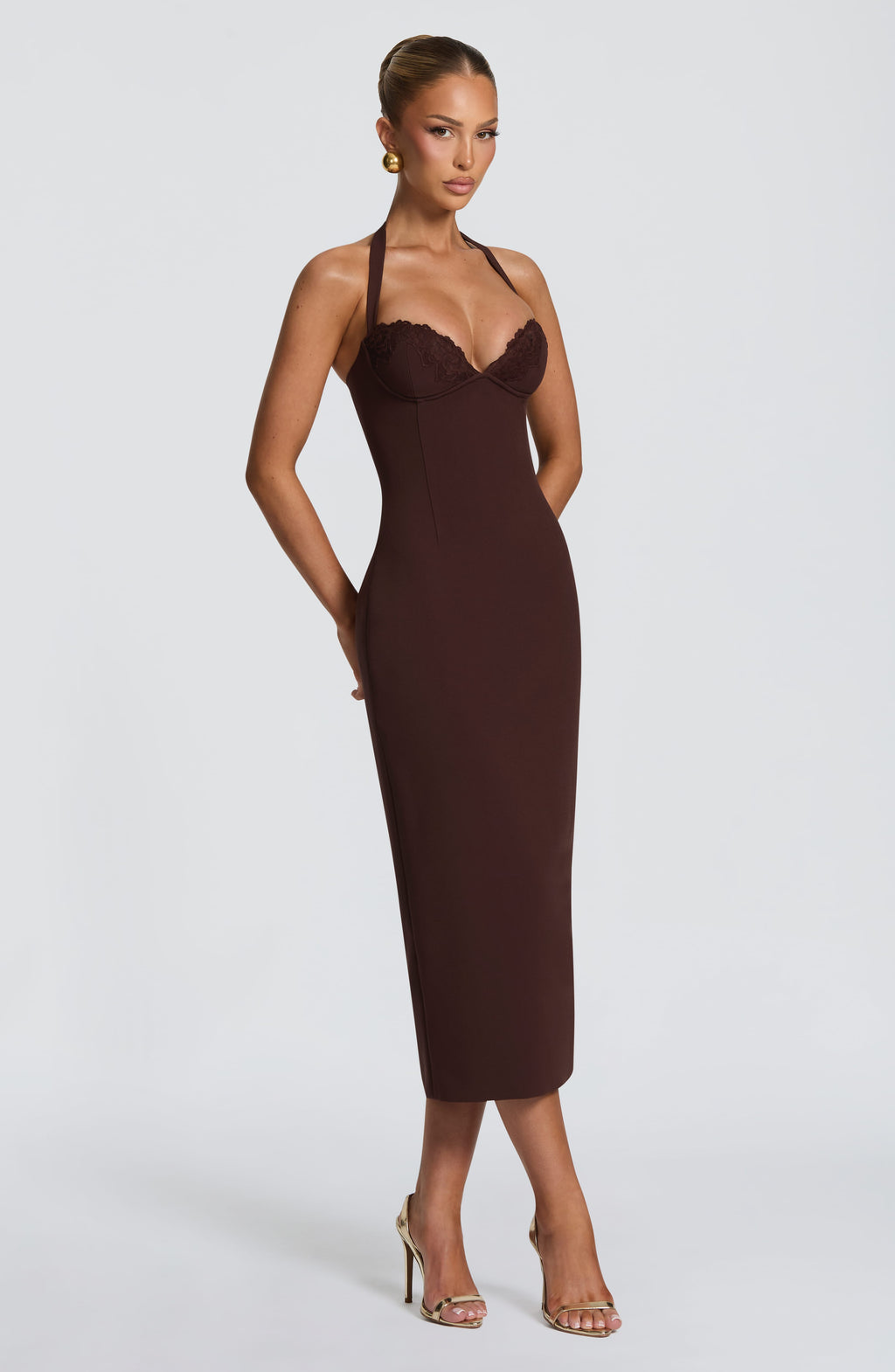 Celia™ - Vestido Midi de Crepé