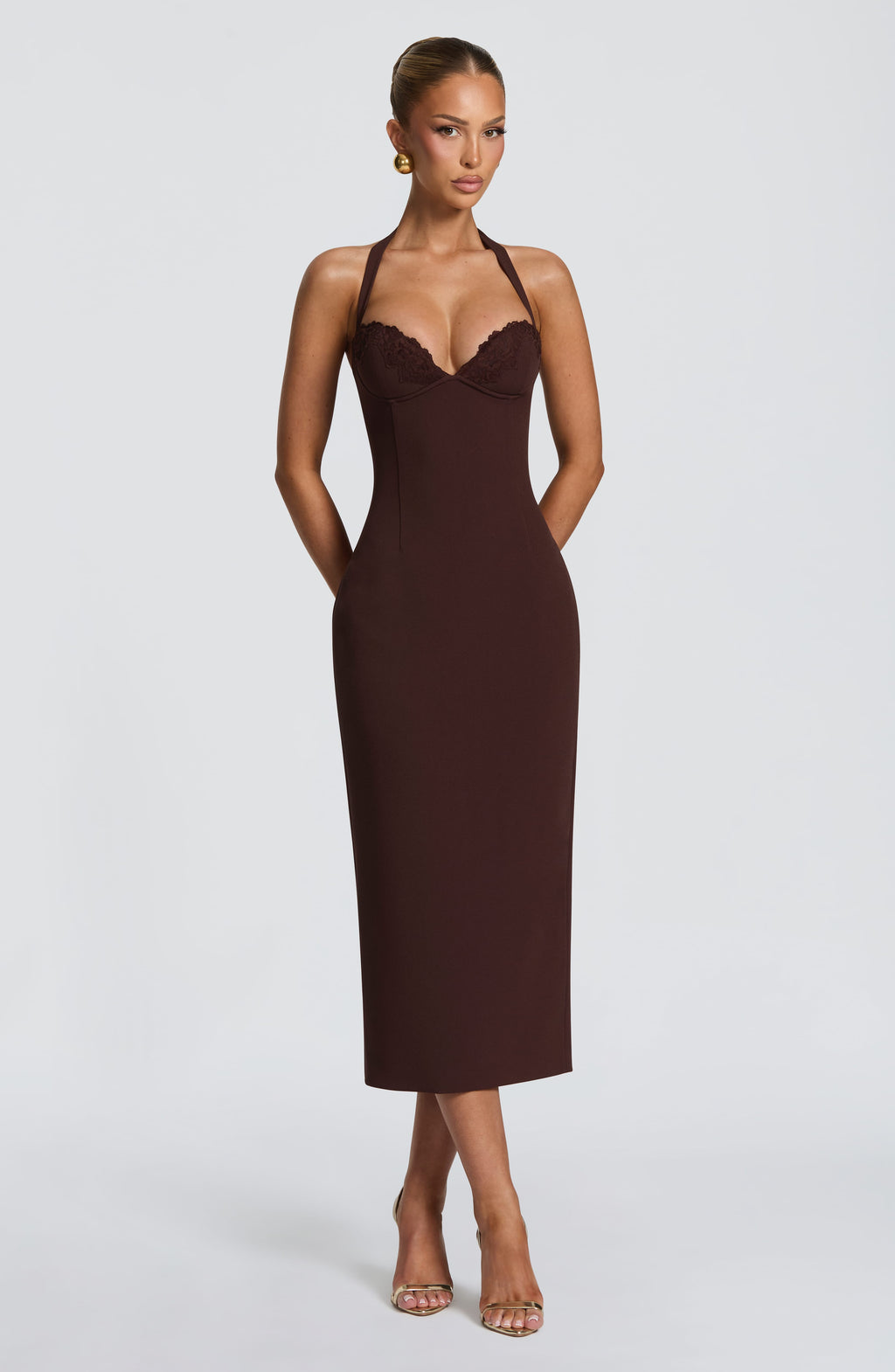 Celia™ - Vestido Midi de Crepé