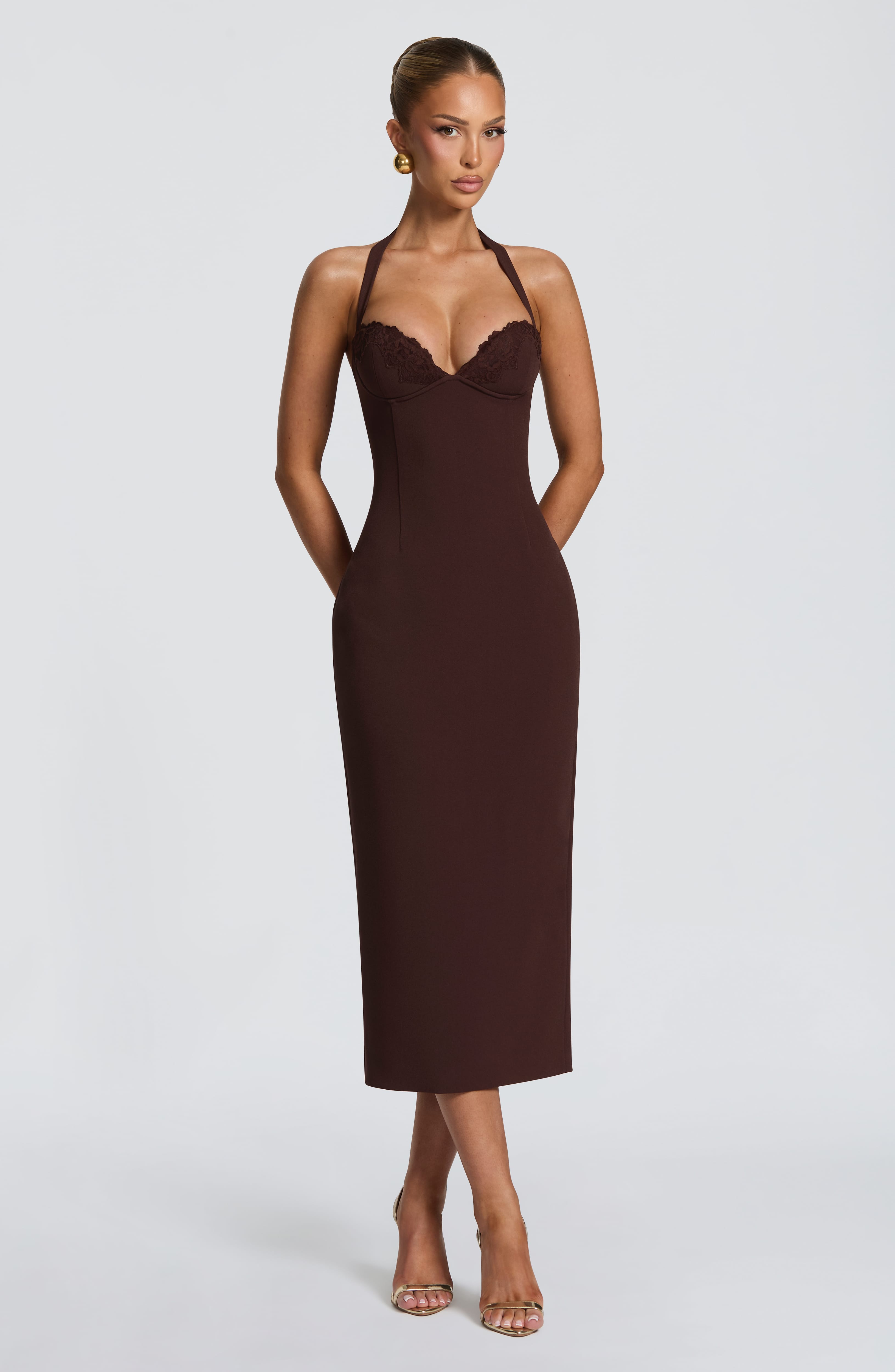Celia™ - Vestido Midi de Crepé