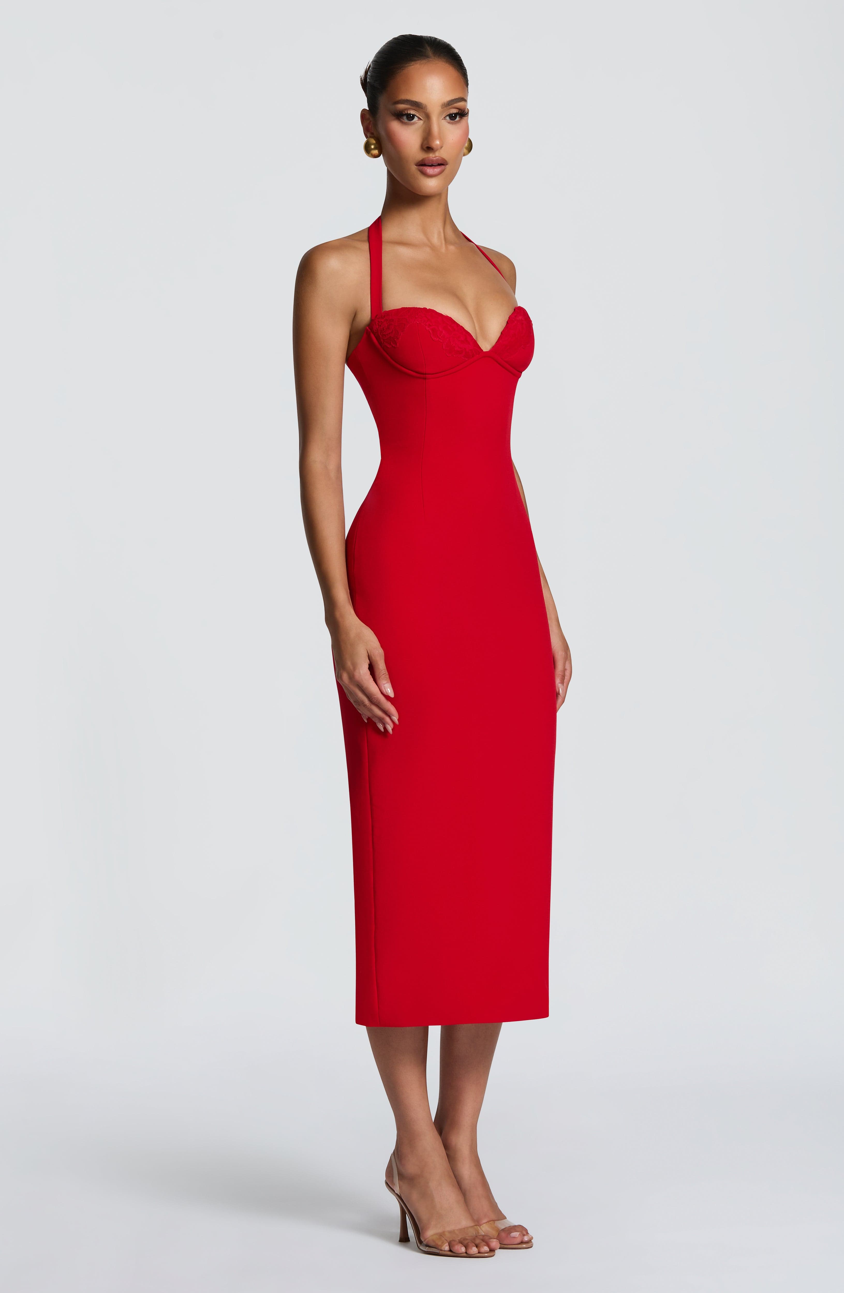 Celia™ - Vestido Midi de Crepé