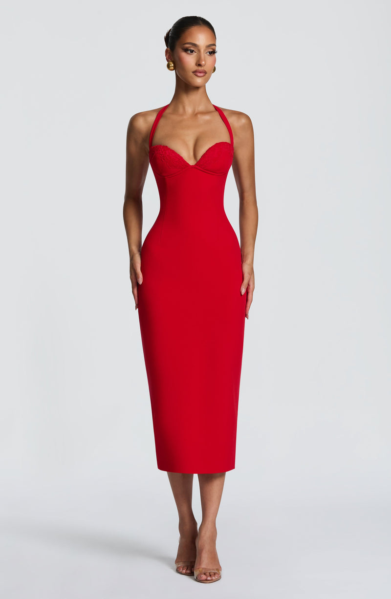 Celia™ - Vestido Midi de Crepé