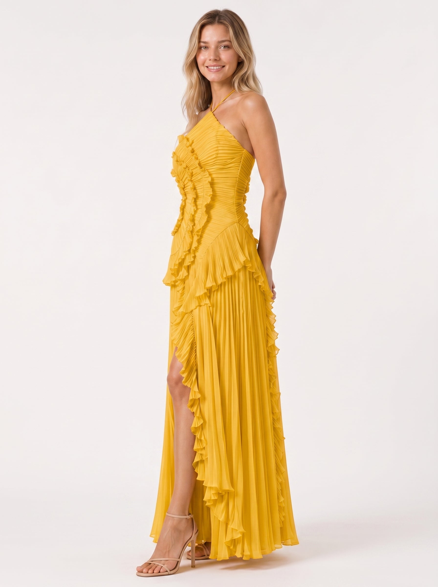 Nai™ - Vestido Halter Plisado