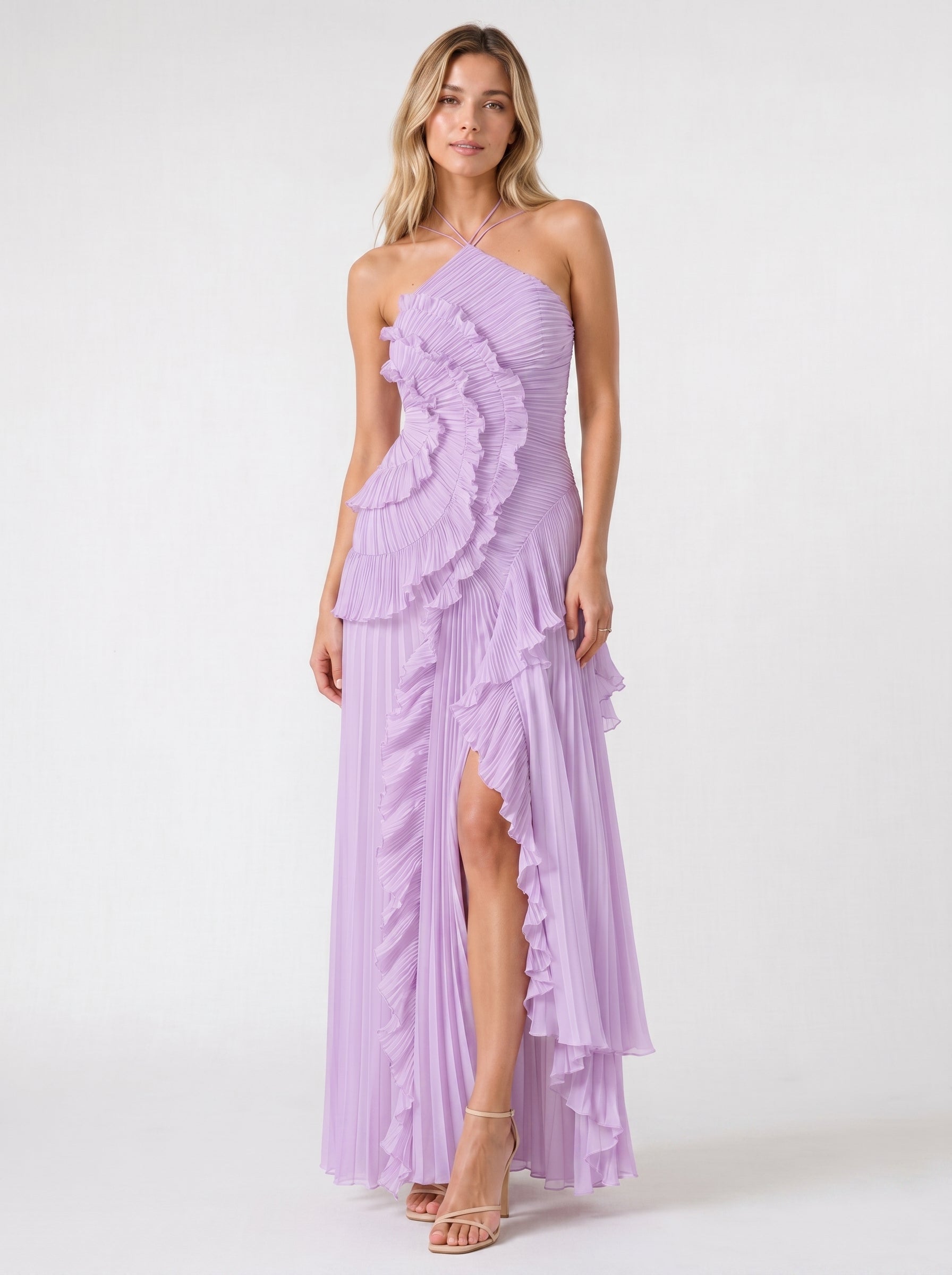 Nai™ - Vestido Halter Plisado