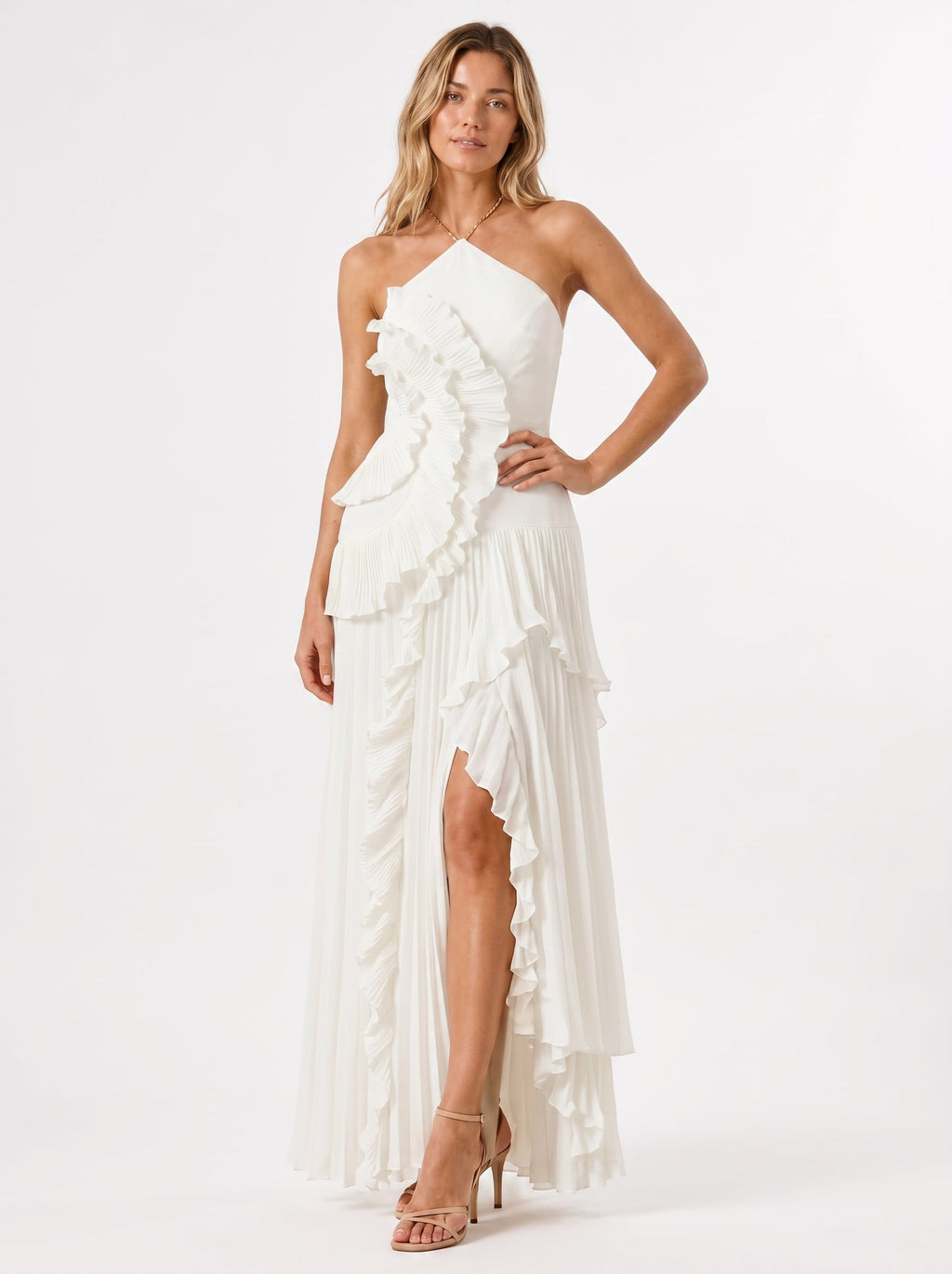 Nai™ - Vestido Halter Plisado