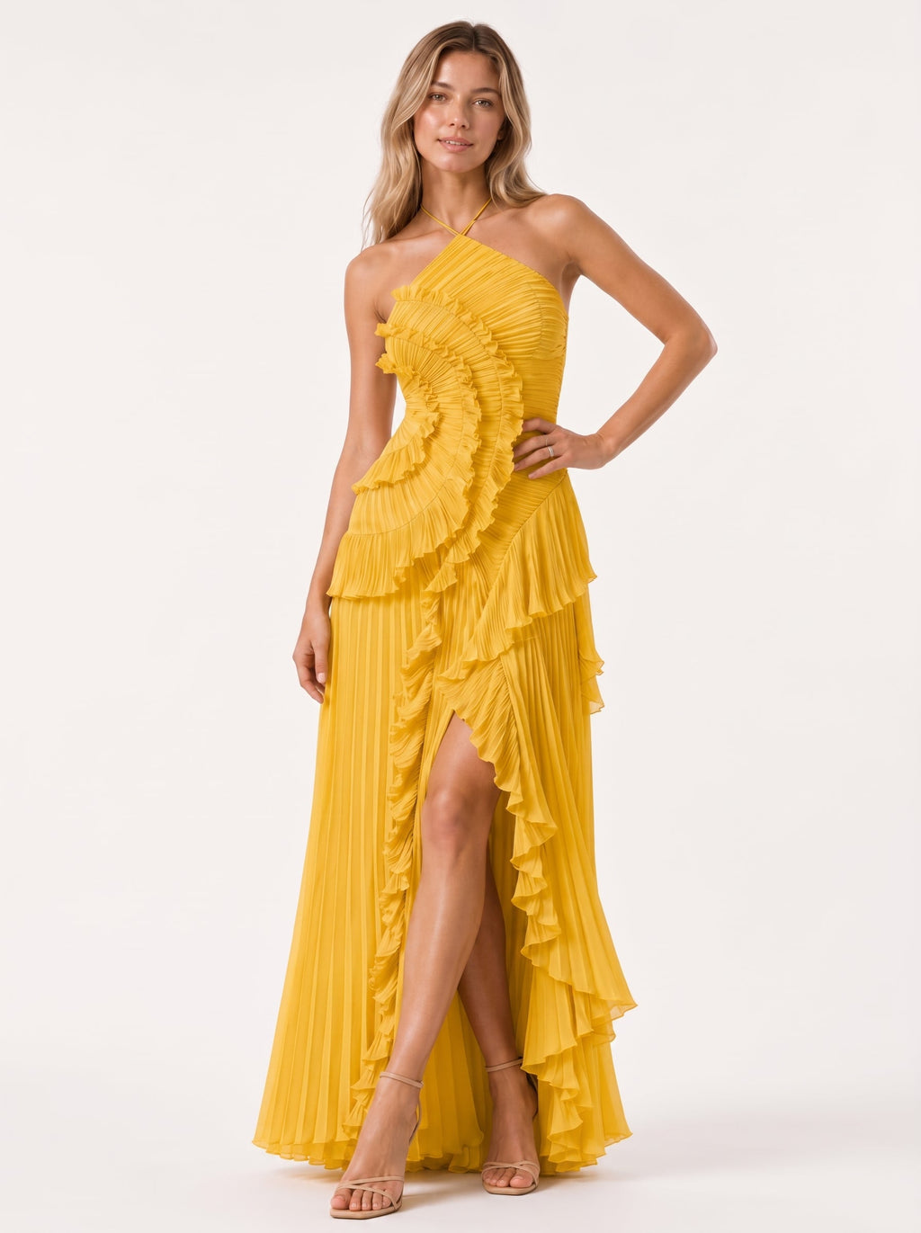 Nai™ - Vestido Halter Plisado
