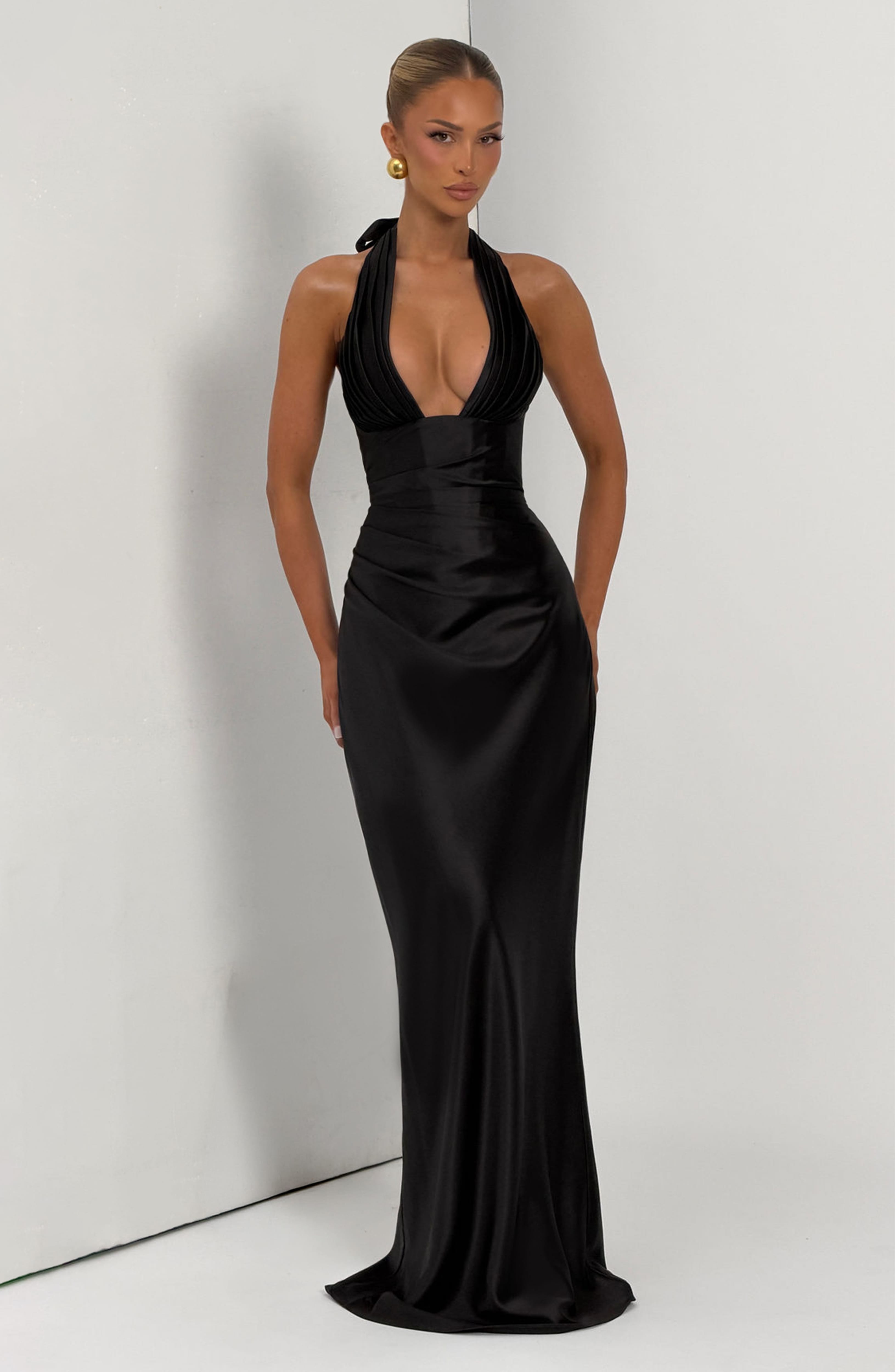 Elena™ - Vestido Largo de Satén