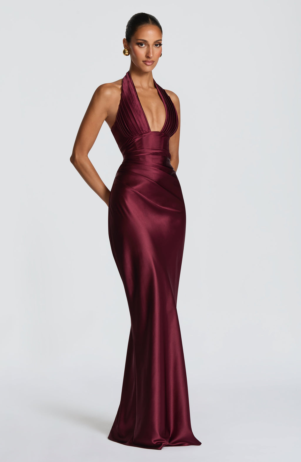 Elena™ - Vestido Largo de Satén