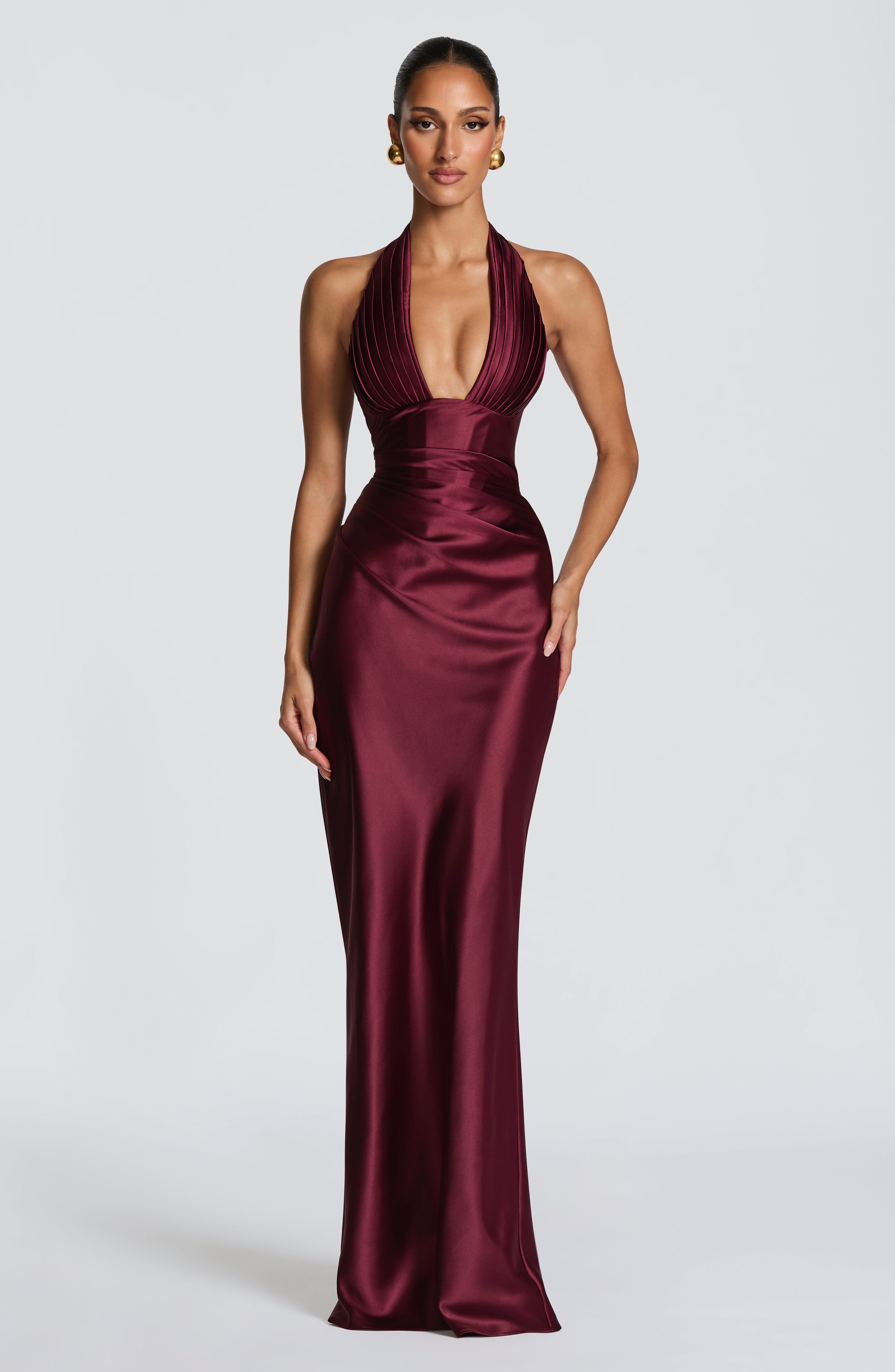 Elena™ - Vestido Largo de Satén