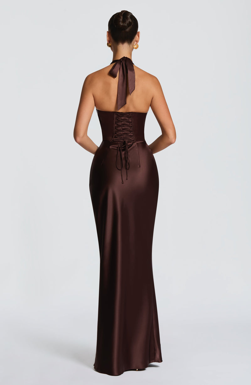 Elena™ - Vestido Largo de Satén